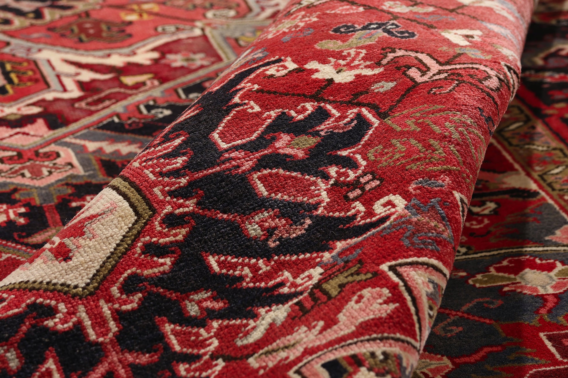 10 x 13 Red Vintage Persian Heriz Rug 79294