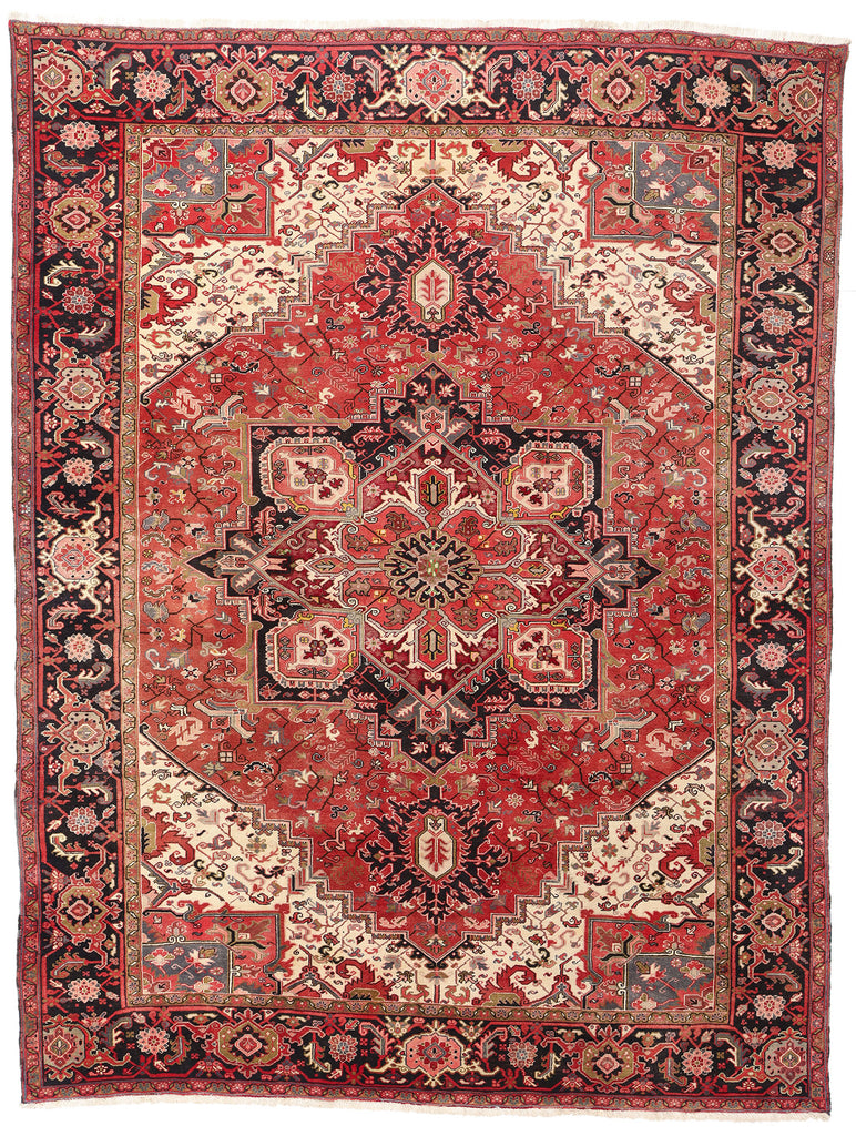10 x 13 Red Vintage Persian Heriz Rug 79294