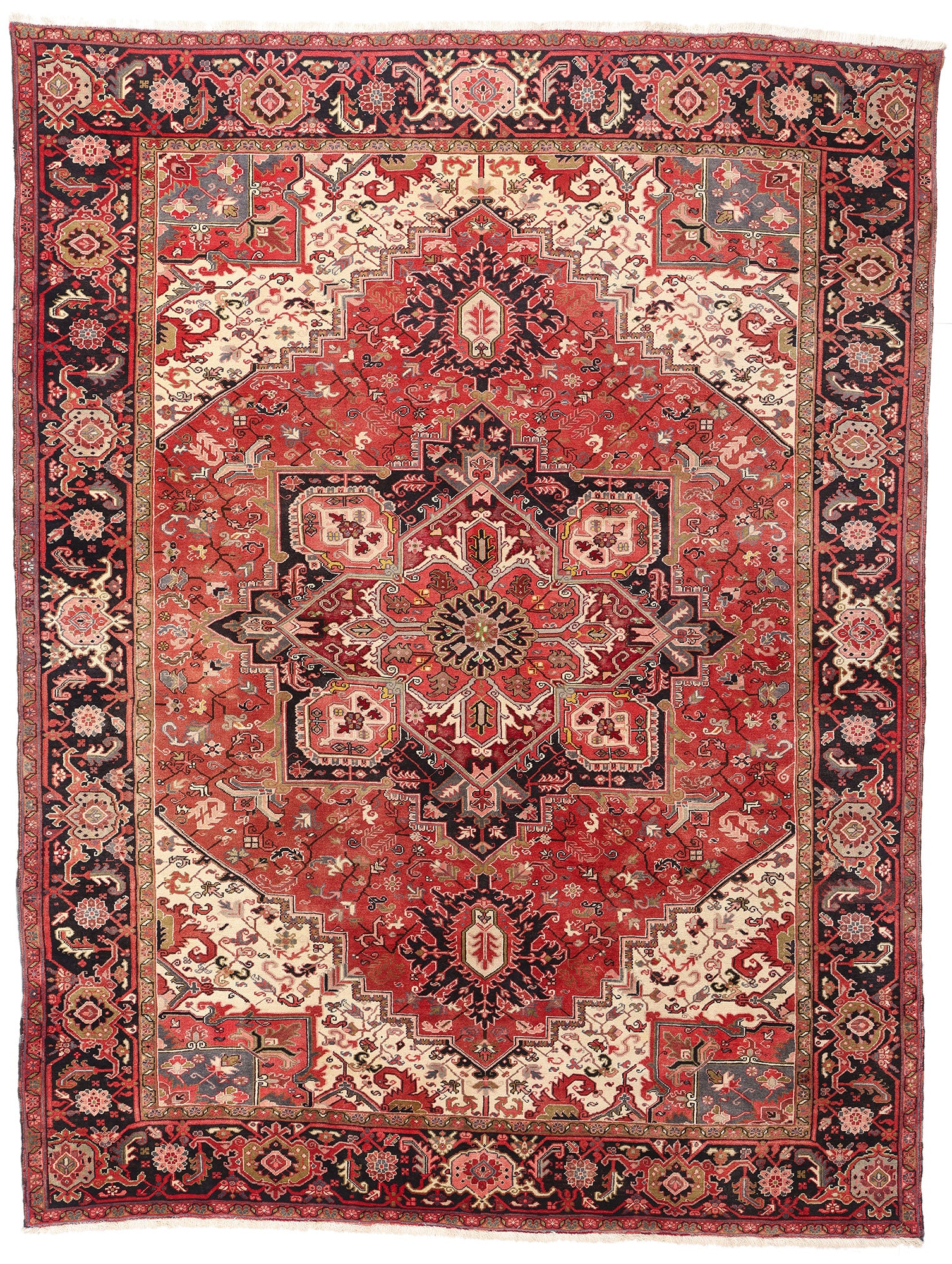 10 x 13 Red Vintage Persian Heriz Rug 79294