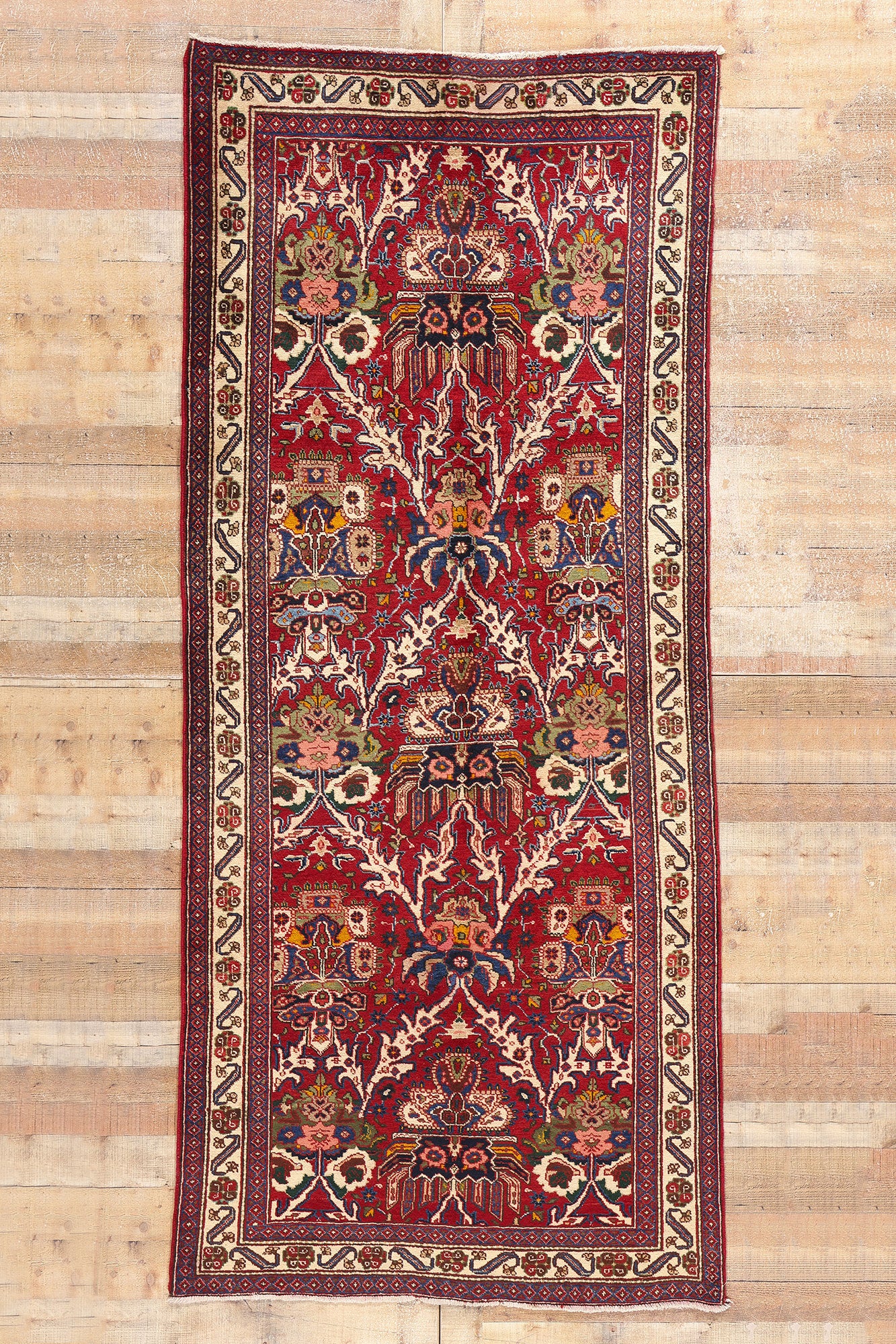 4 x 10 Vintage Persian Heriz Rug 61374