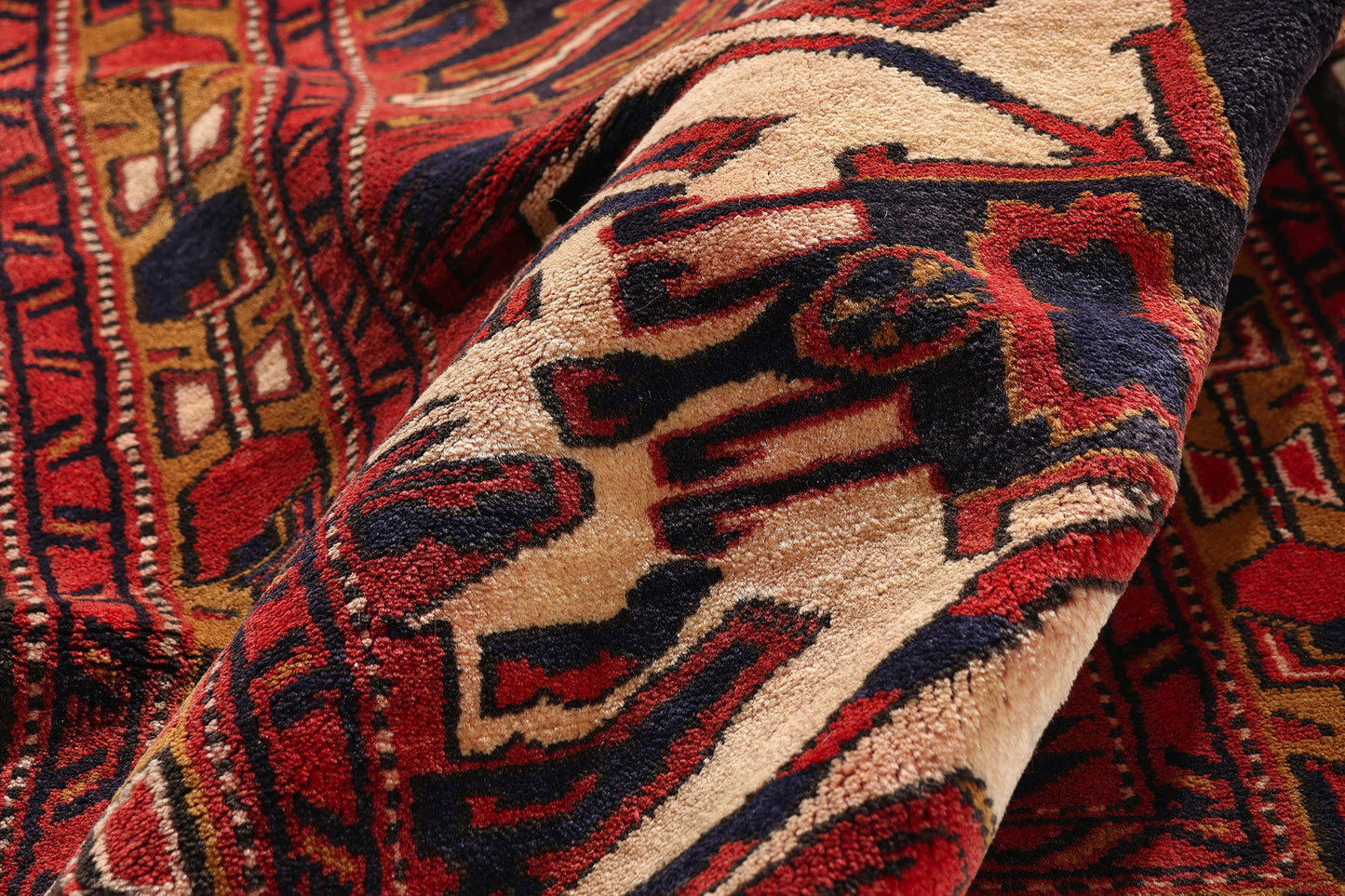 4 x 11 Red Vintage Persian Heriz Rug 61501