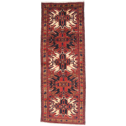 4 x 11 Red Vintage Persian Heriz Rug 61501