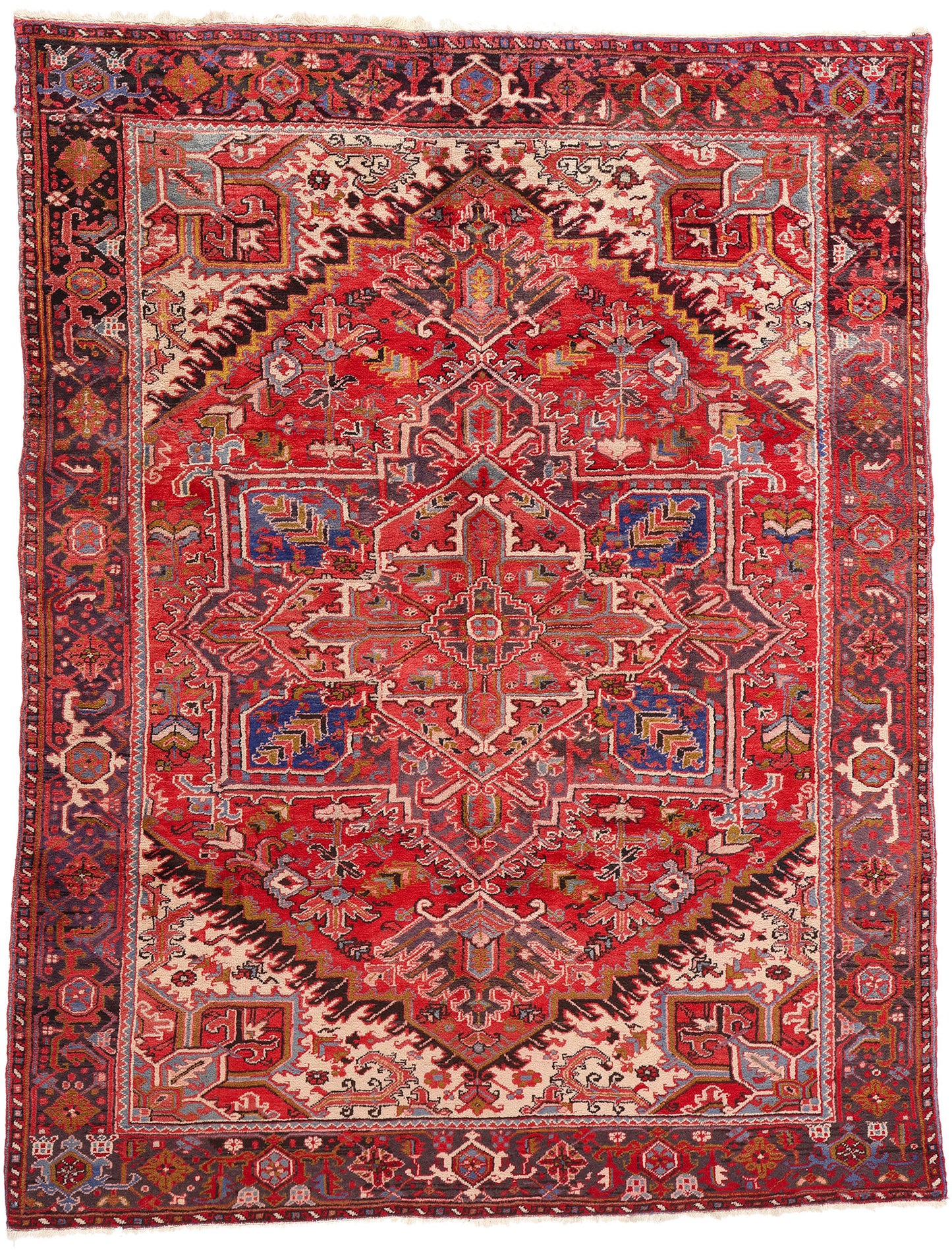 8 x 10 Vintage Persian Heriz Rug 90001