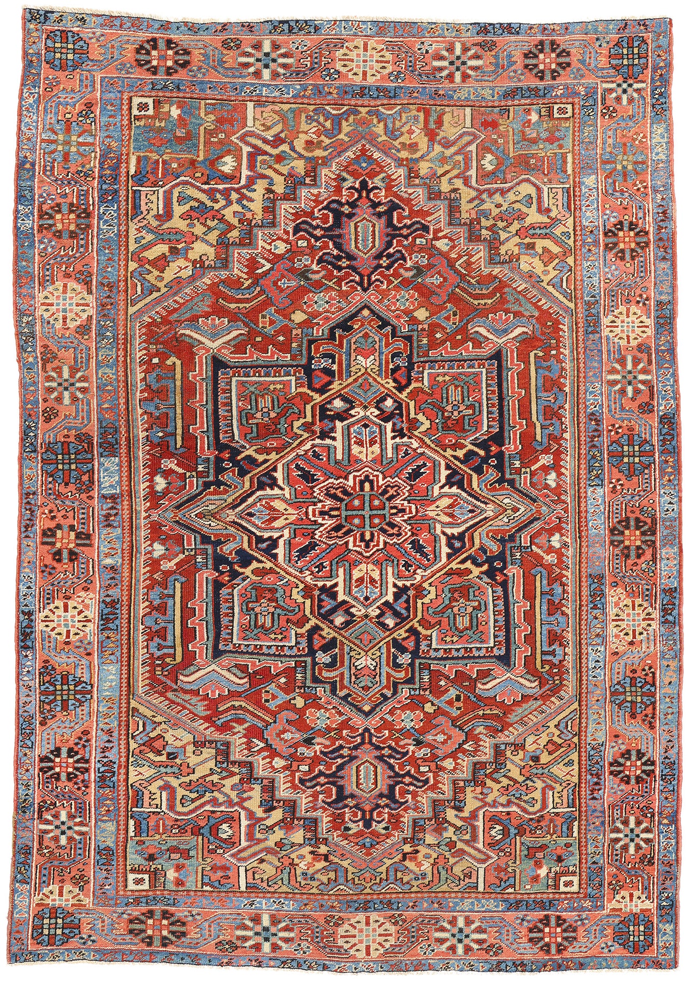 8 x 11 Antique Persian Heriz Rug 90007