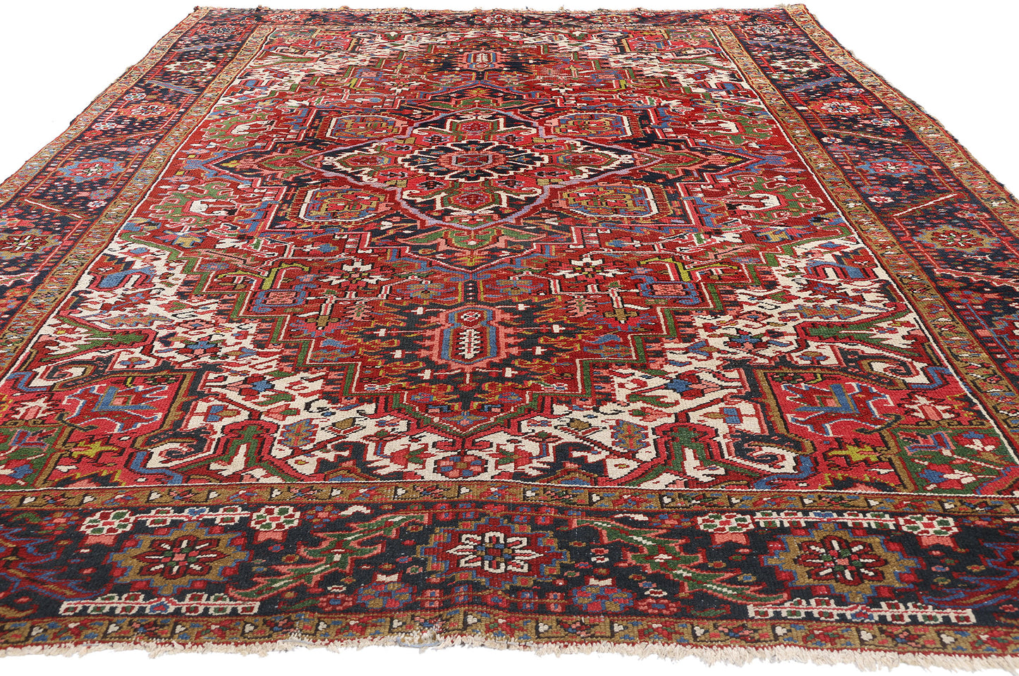 8 x 11 Antique Persian Heriz Rug 79021