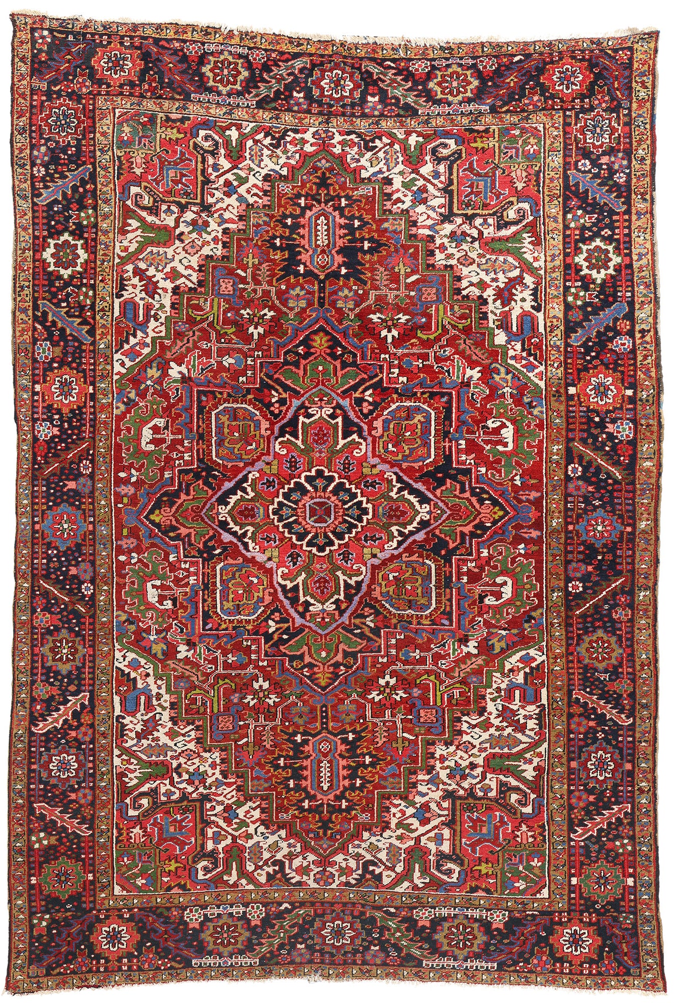 8 x 11 Antique Persian Heriz Rug 79021
