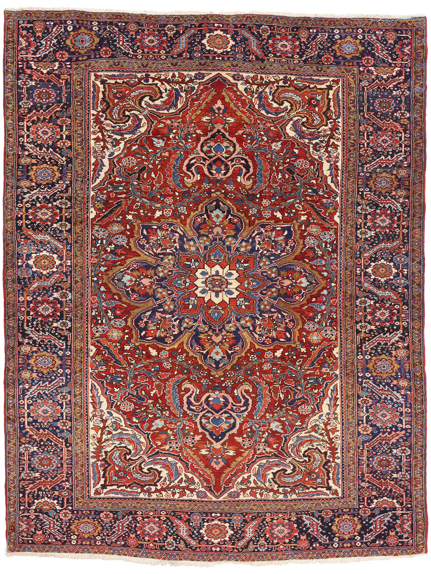 8 x 11 Vintage Persian Heriz Rug 90002
