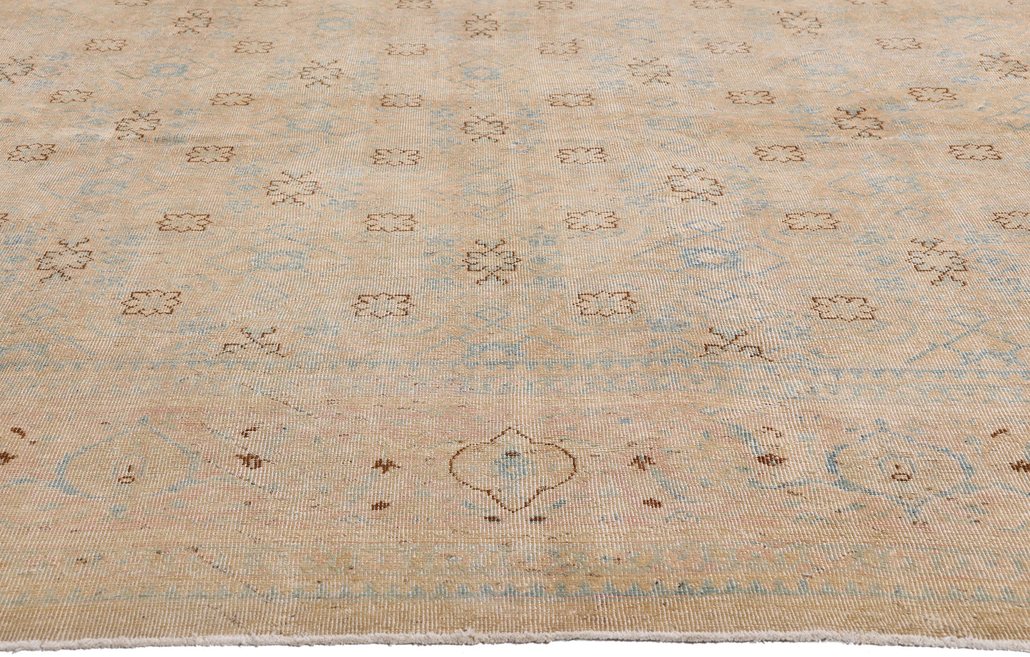 9 x 13 Tan Vintage Persian Mahal Rug 61397