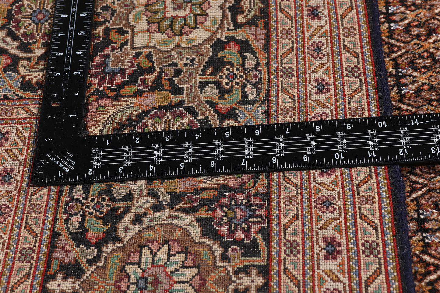 8 x 11 Black Vintage Persian Mahi Tabriz Rug 61436