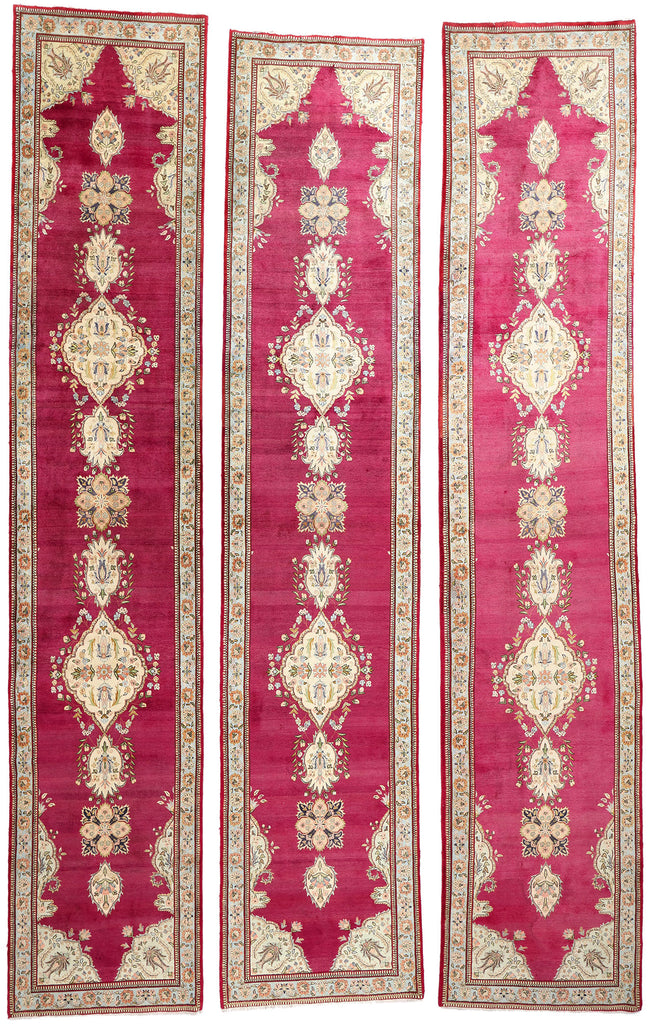 4 x 18 Vintage Persian Tabriz Rug 61384