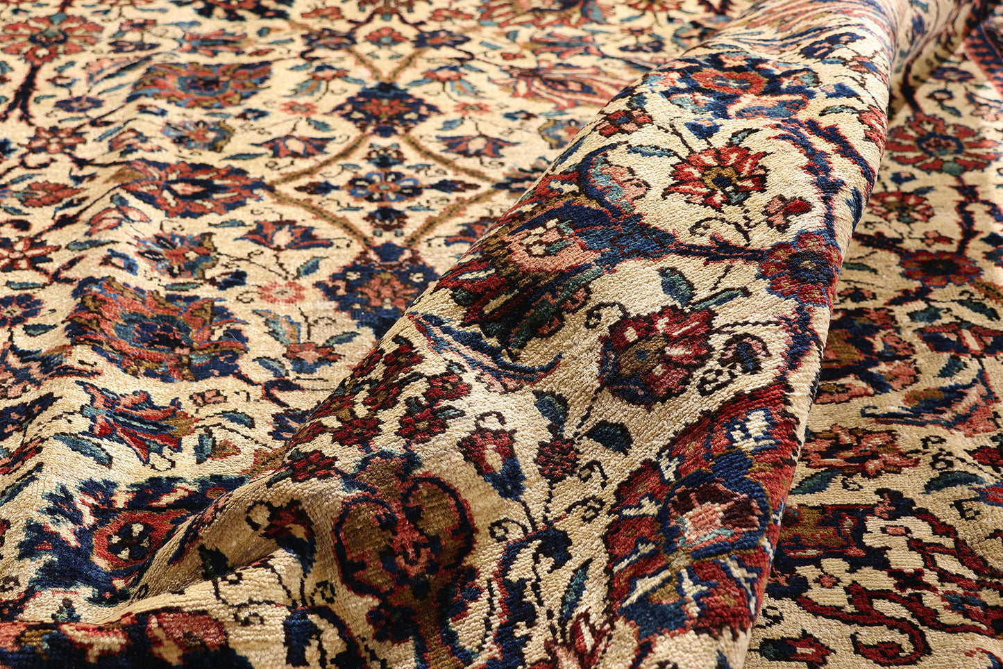 8 x 11 Beige Vintage Persian Tabriz Rug 61408
