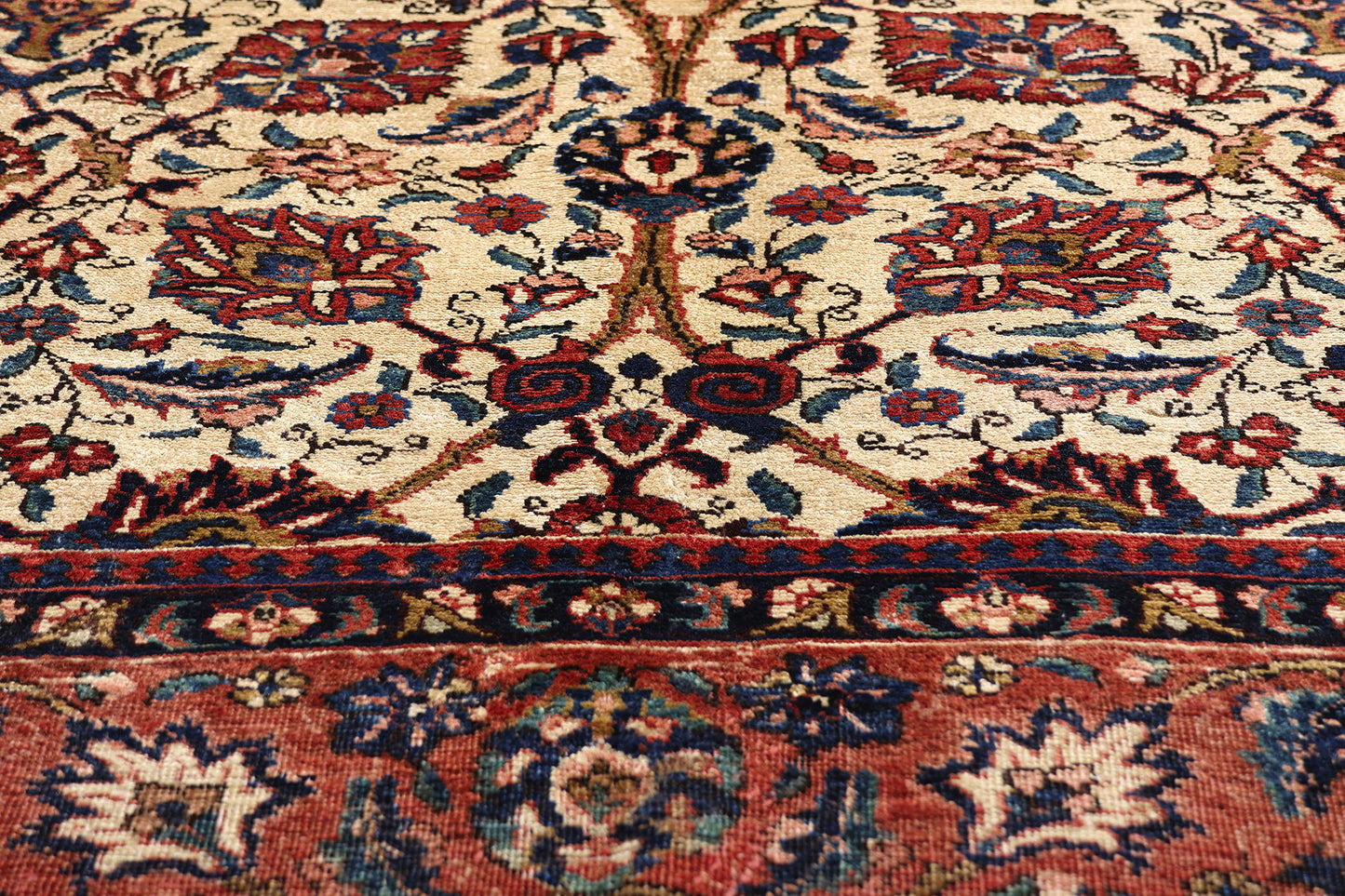 8 x 11 Beige Vintage Persian Tabriz Rug 61408