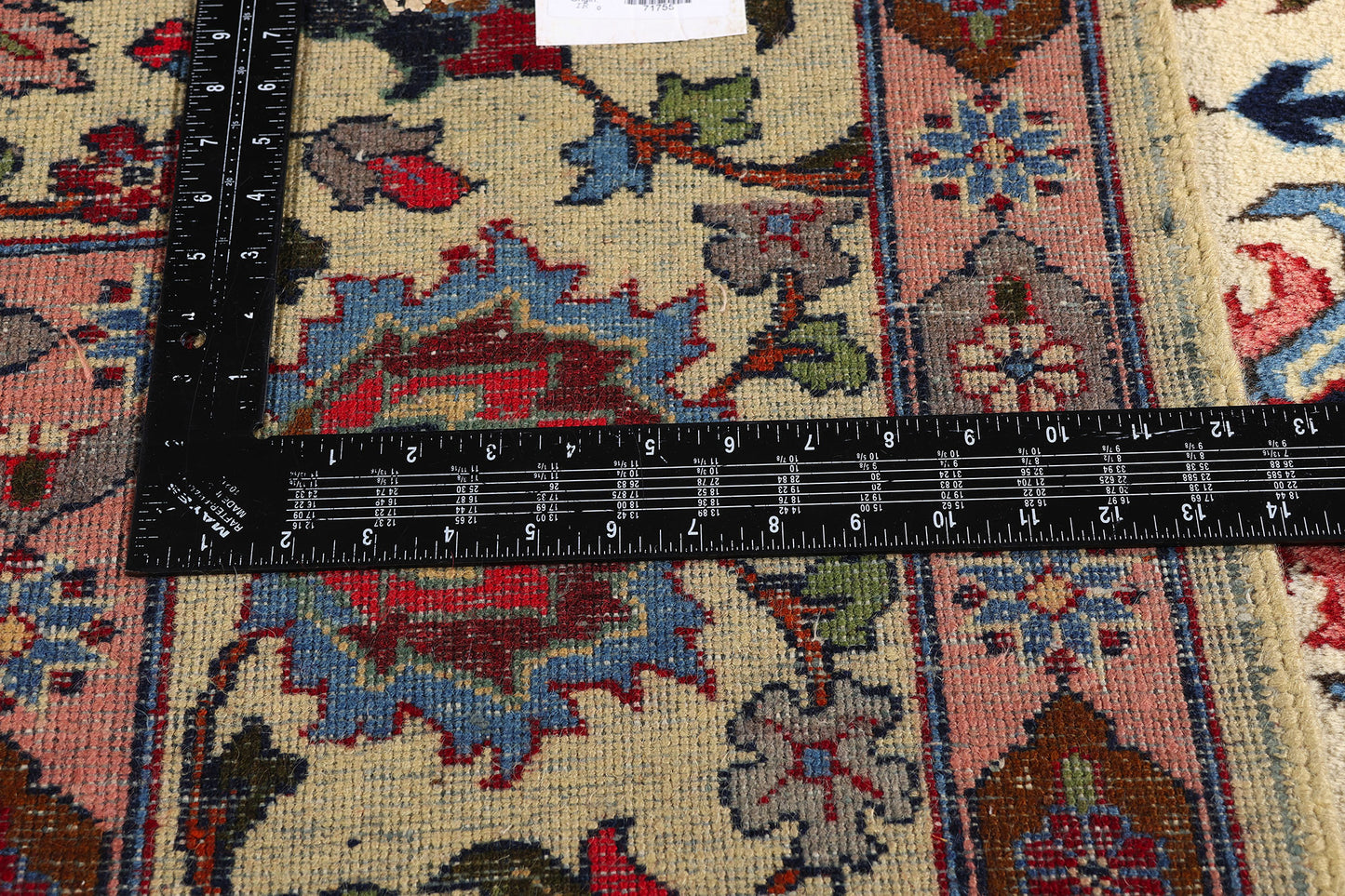 9 x 13 - Beige Vintage Persian Tabriz Rug - 71755