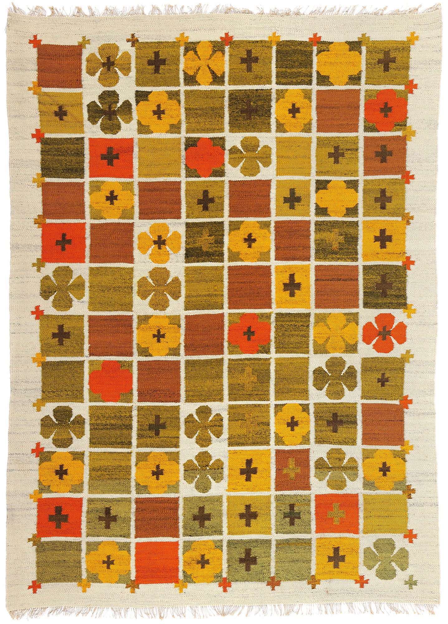 5 x 6 Nordiska Kompaniet Vintage Polish Rollakan Rug 78280