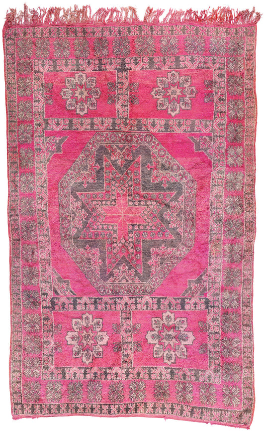 7 x 11 Vintage Pink Talsint Moroccan Rug 79256