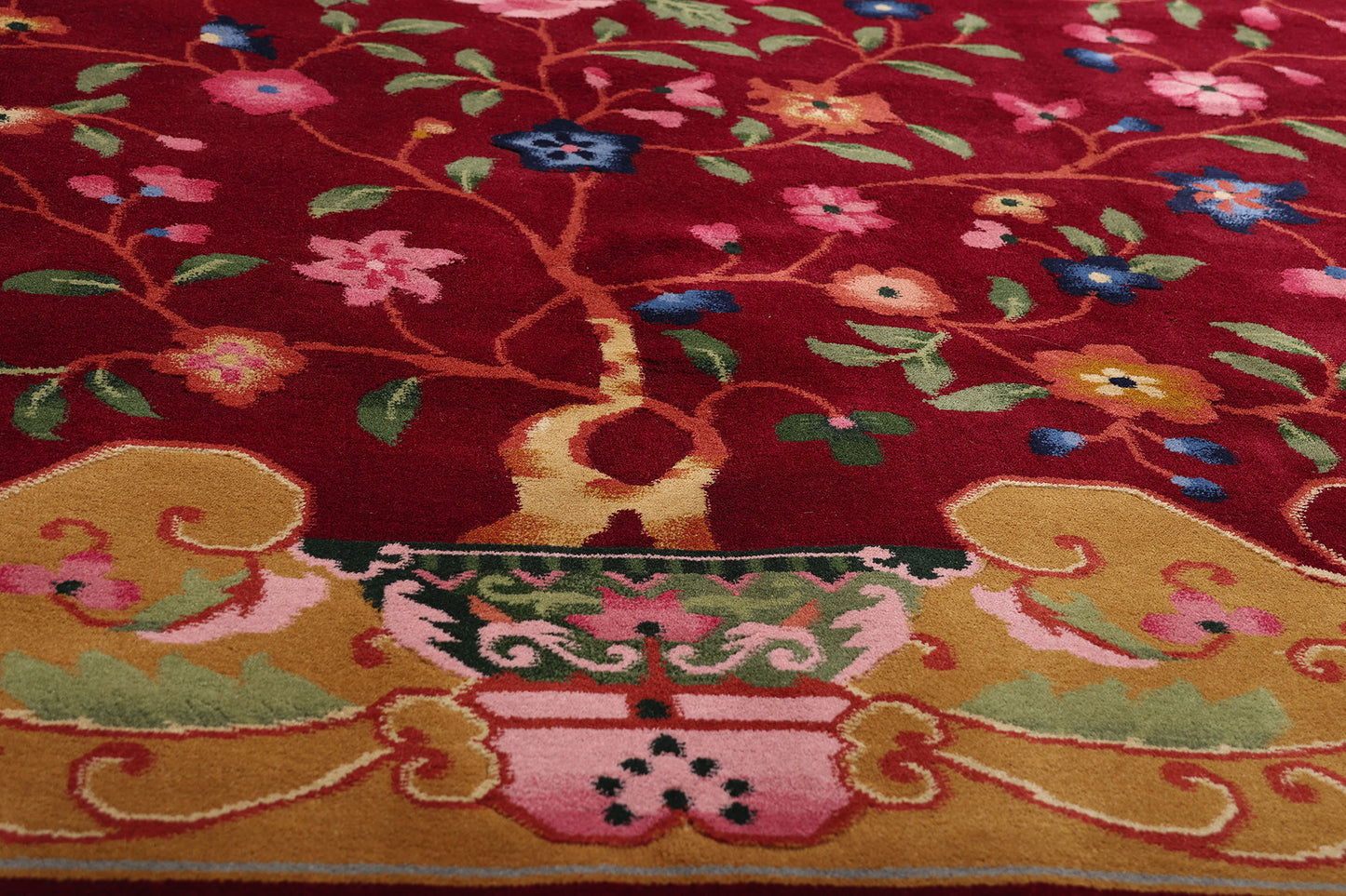 8 x 10 Red Vintage Chinese Art Deco Rug 79326