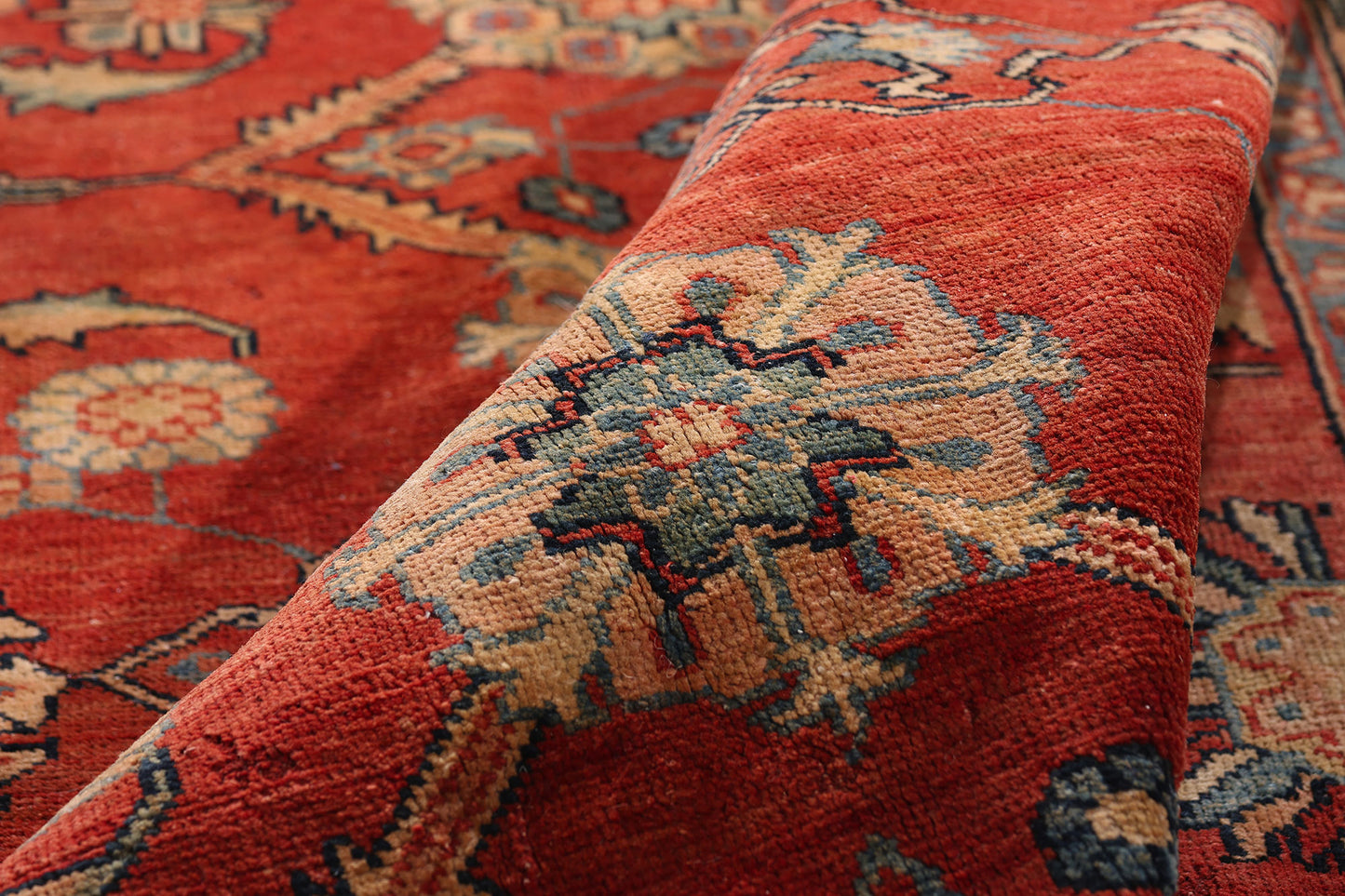 8 x 12 Vintage Red Oushak Rug 79289