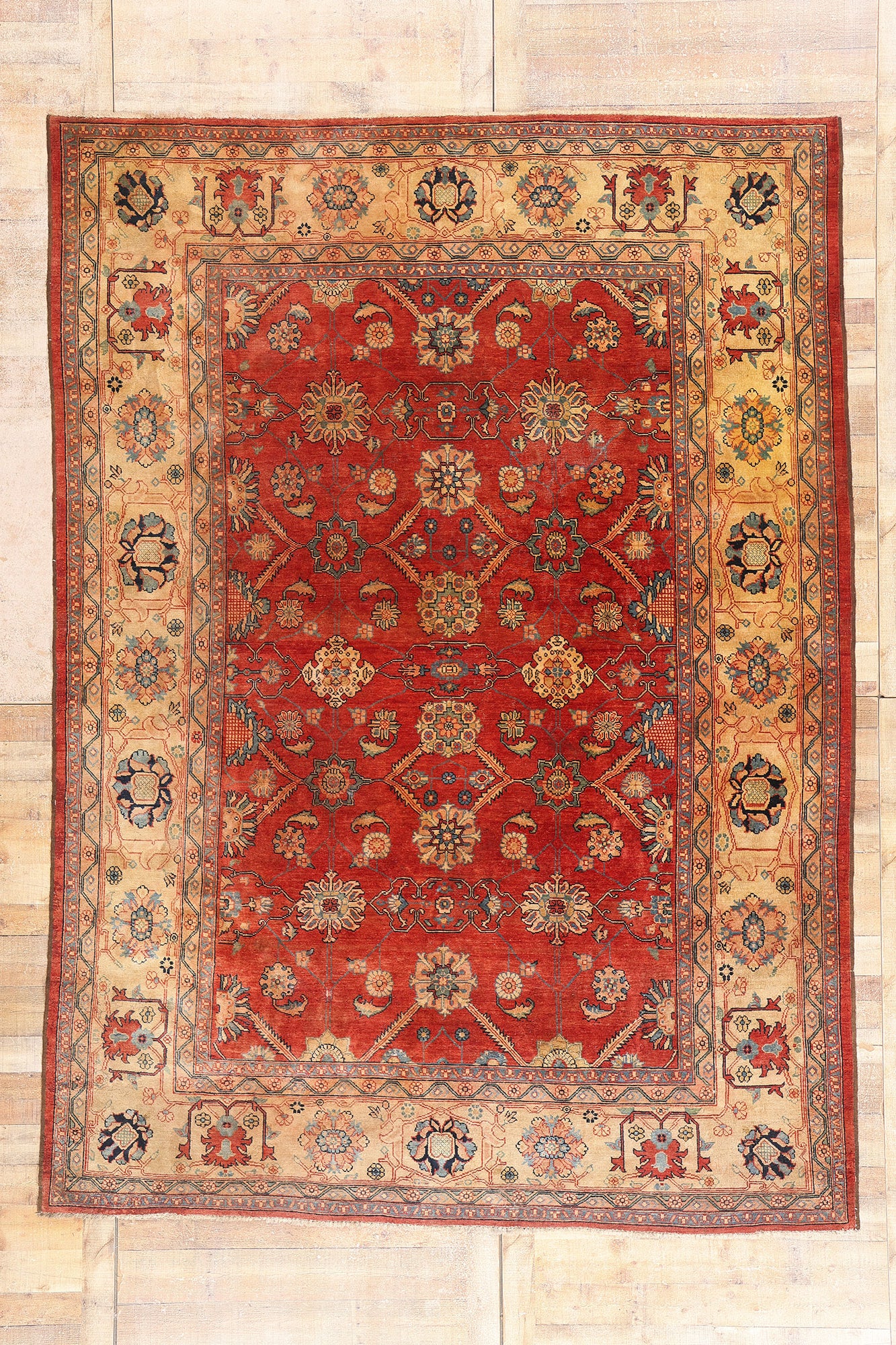 8 x 12 Vintage Red Oushak Rug 79289