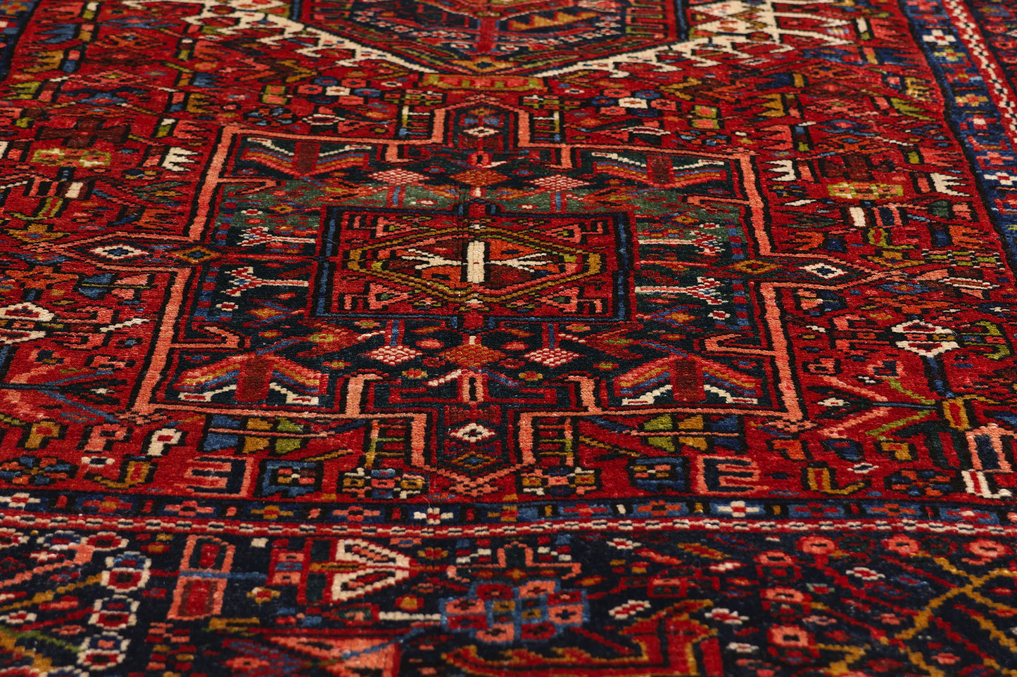 5 x 6 Red Vintage Persian Karaja Heriz Rug 79305
