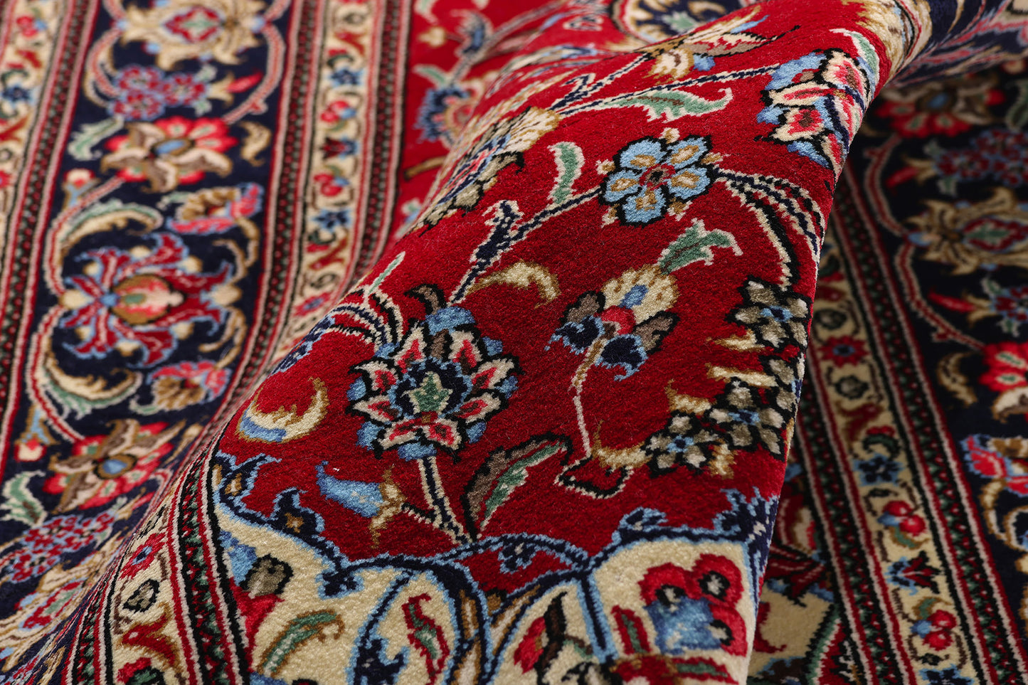 4 x 5 Red Vintage Persian Qum Rug 79315