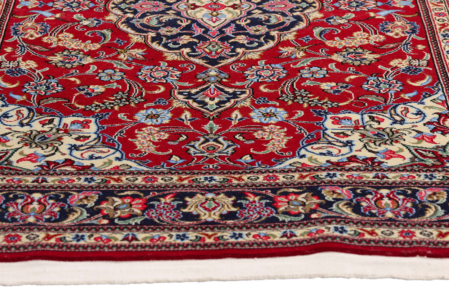 4 x 5 Red Vintage Persian Qum Rug 79315