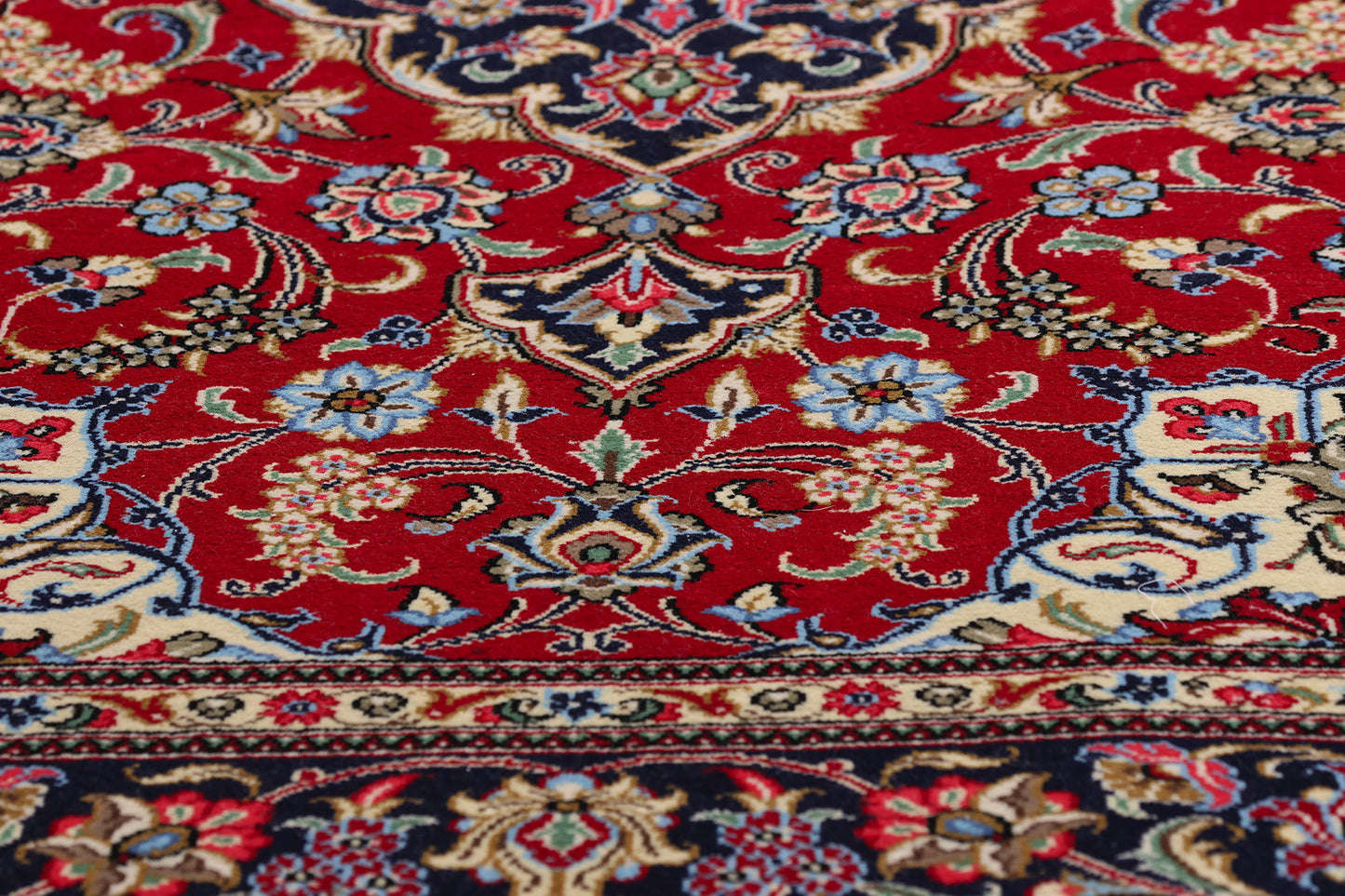 4 x 5 Red Vintage Persian Qum Rug 79315