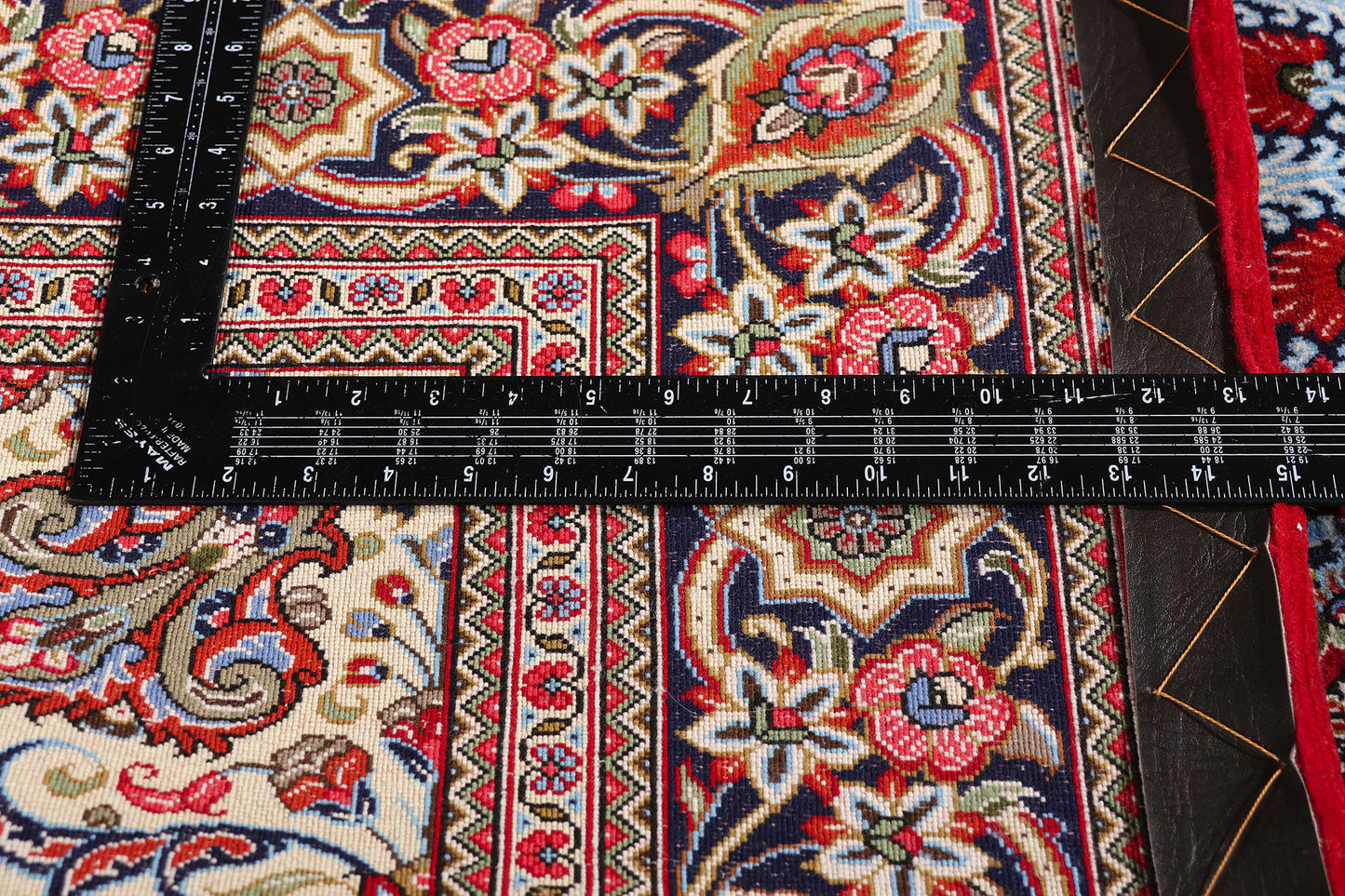 5 x 7 Red Vintage Persian Qum Rug 79313