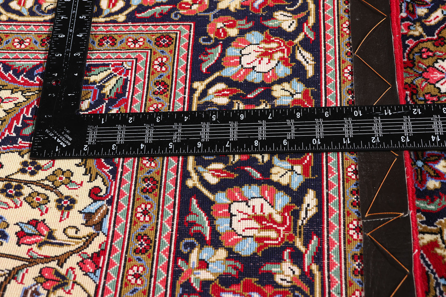 5 x 7 Red Vintage Persian Qum Rug 79314