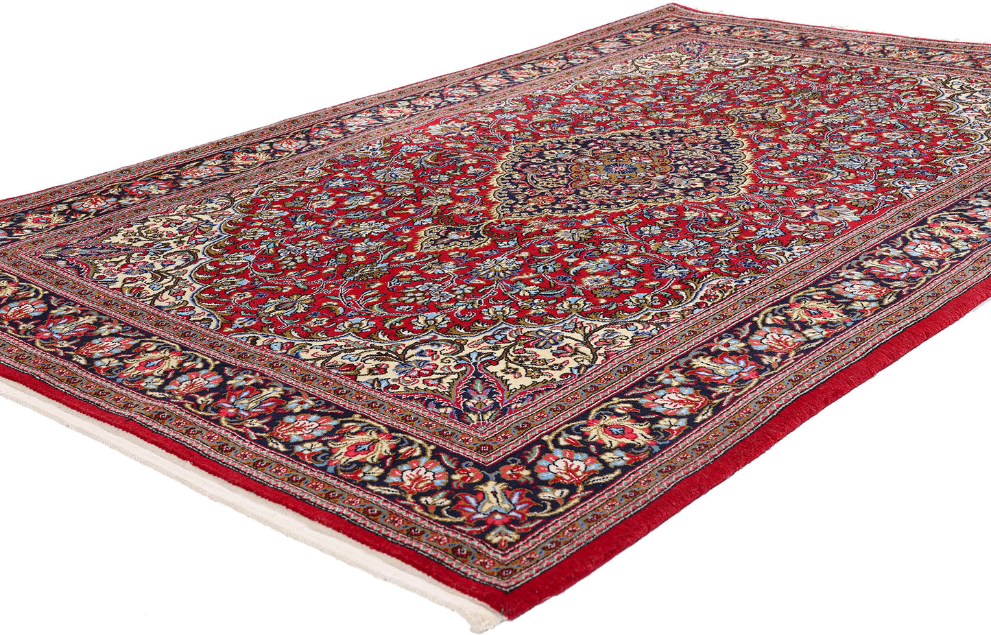 5 x 7 Red Vintage Persian Qum Rug 79314