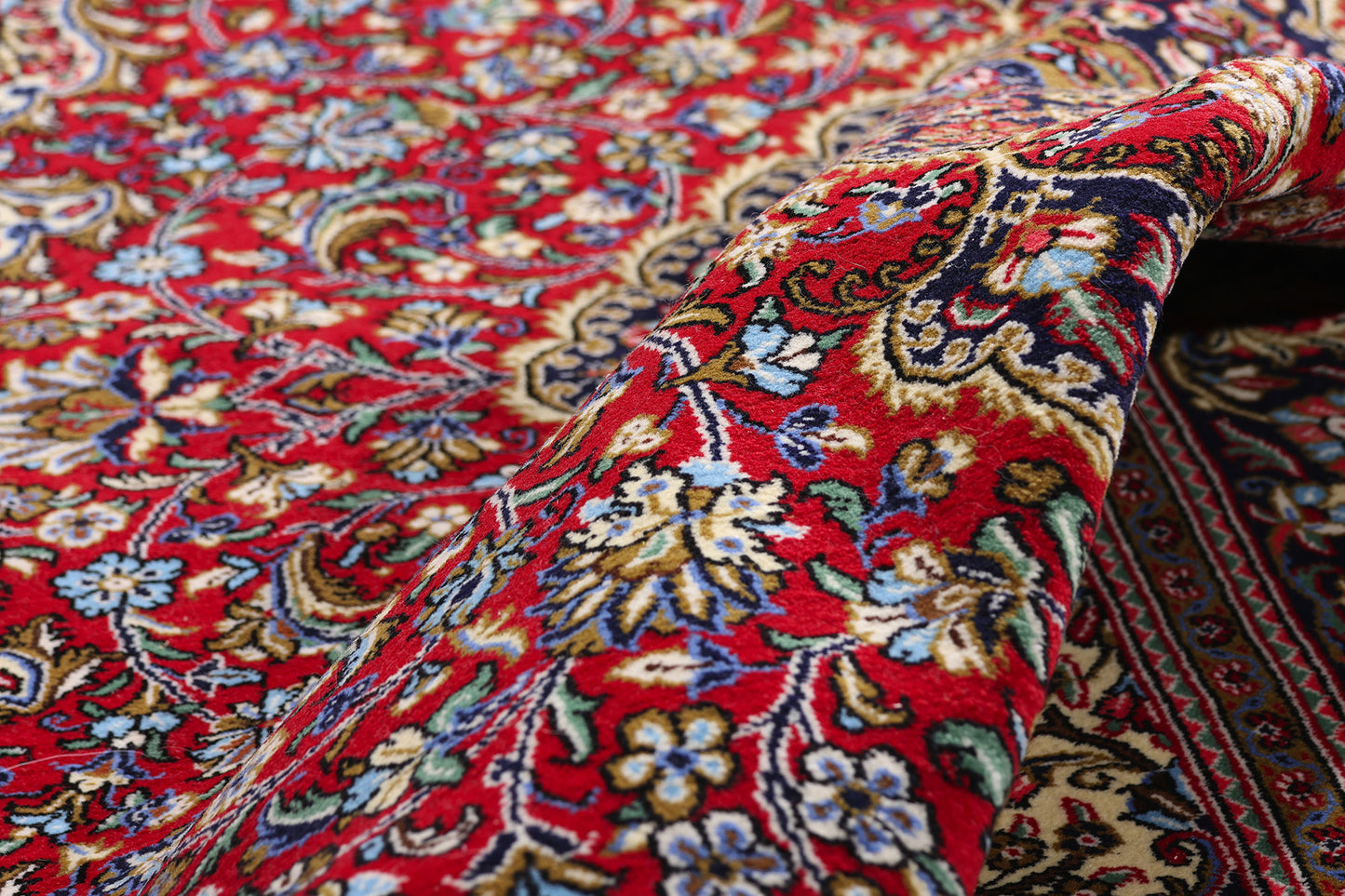 5 x 7 Red Vintage Persian Qum Rug 79314