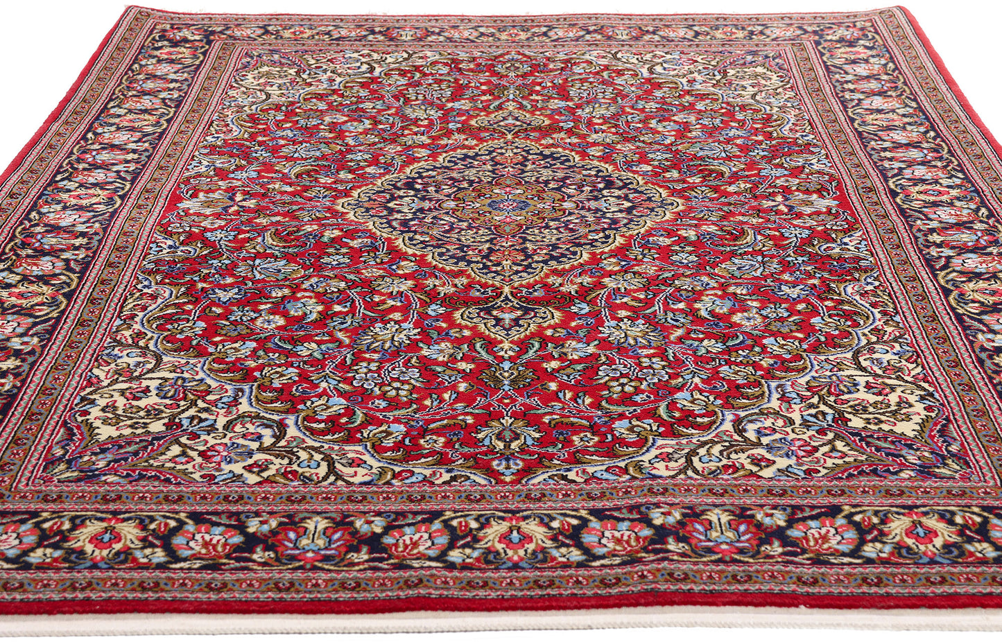 5 x 7 Red Vintage Persian Qum Rug 79314