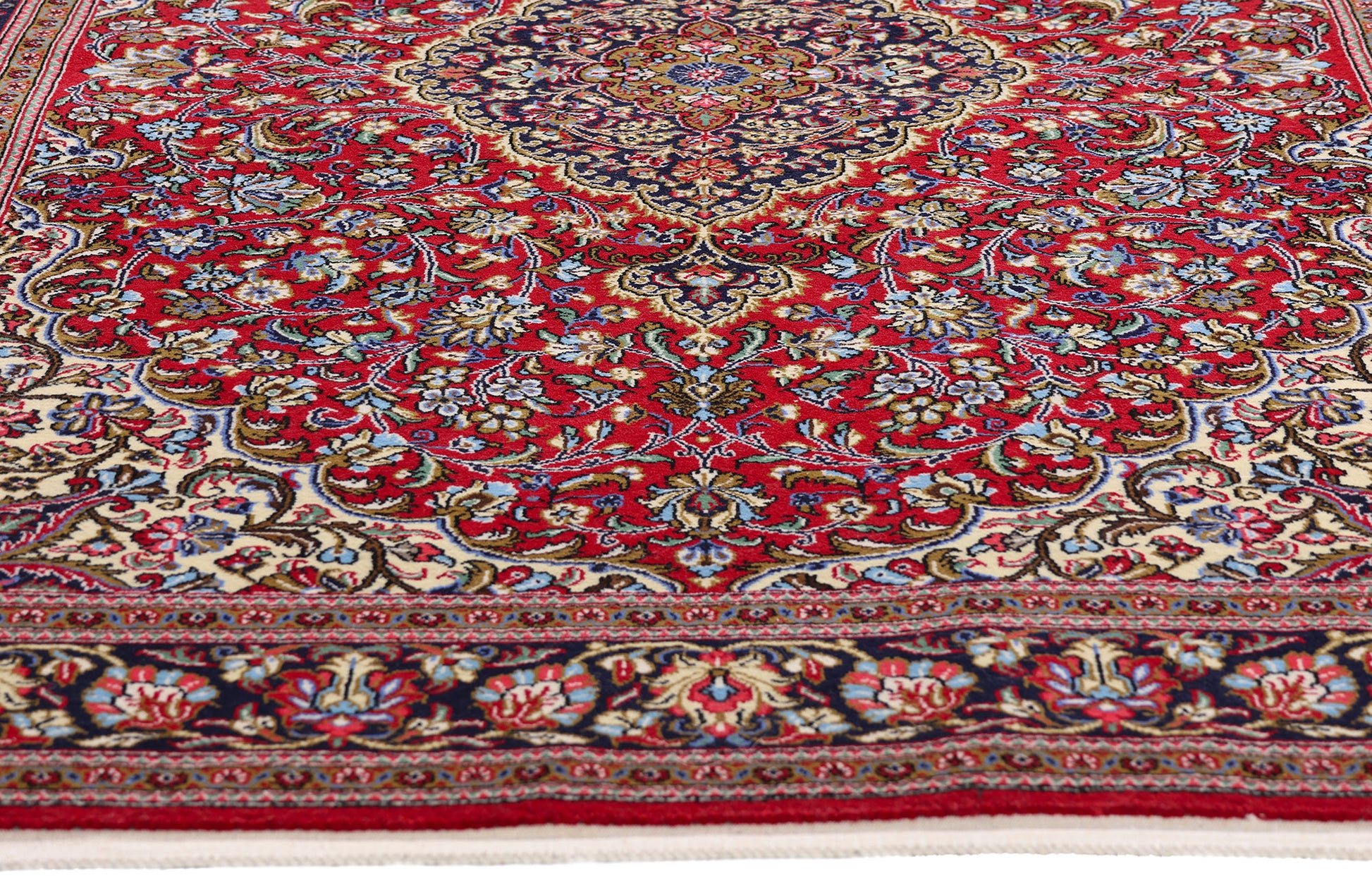 5 x 7 Red Vintage Persian Qum Rug 79314