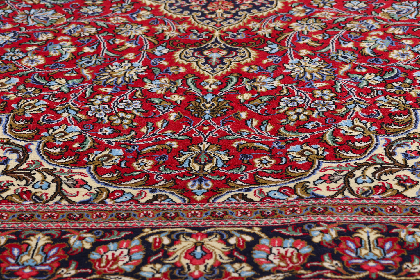5 x 7 Red Vintage Persian Qum Rug 79314