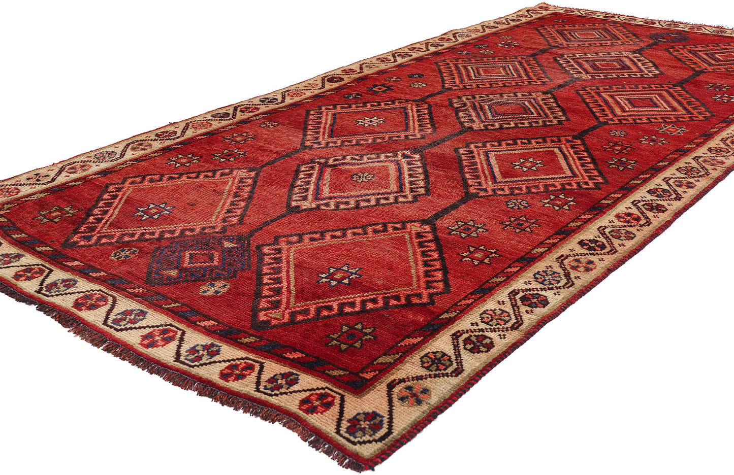 4 x 9 Vintage Red Persian Shiraz Rug 79079