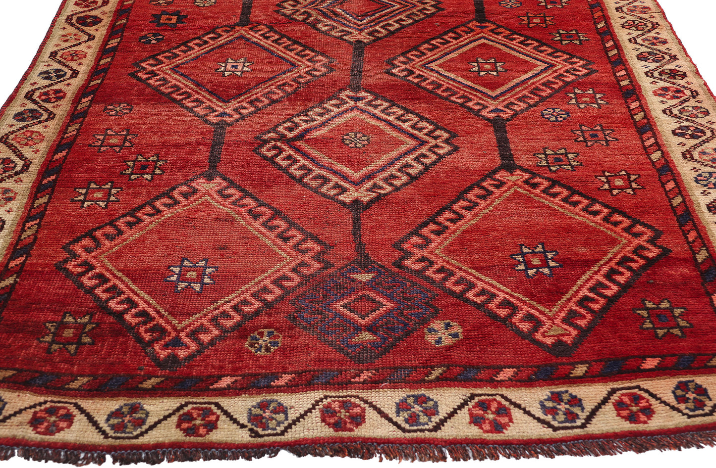 4 x 9 Vintage Red Persian Shiraz Rug 79079