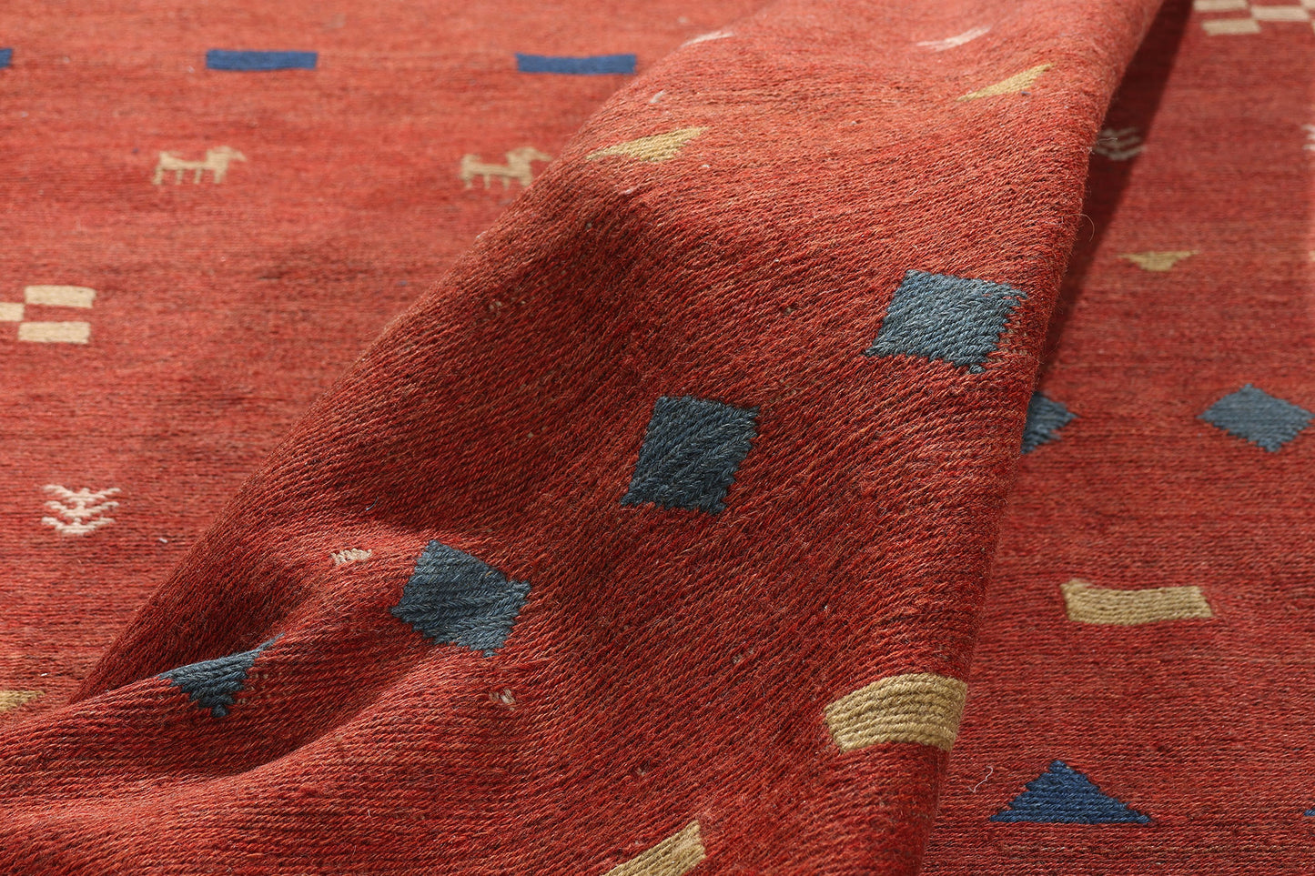 7 x 9 Red Vintage Persian Shiraz Kilim Rug 61425