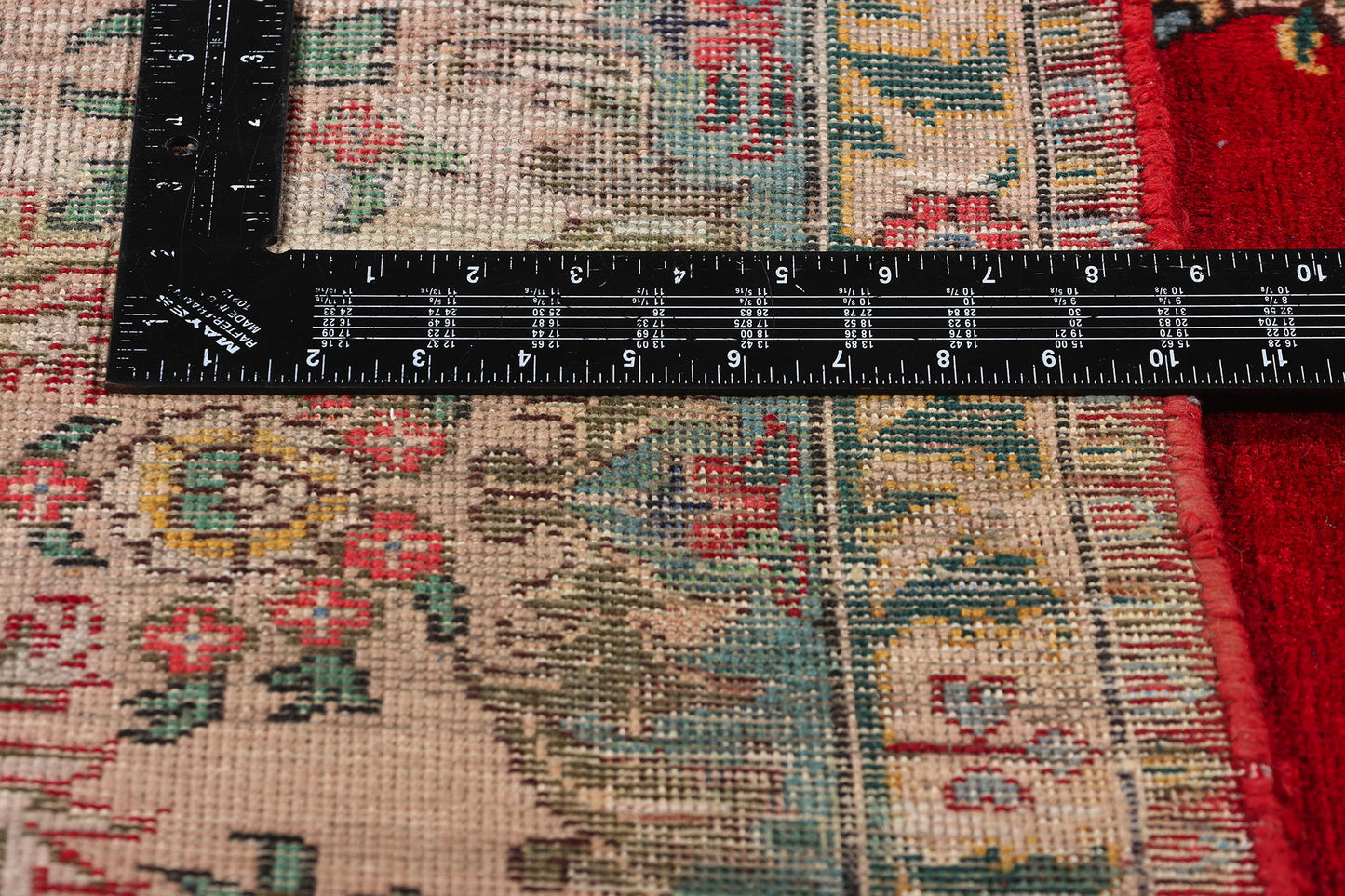 10 x 13 Vintage Red Persian Tabriz Rug 79067