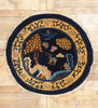 4 x 4 Vintage Chinese Round Peking Pictorial Rug 78979