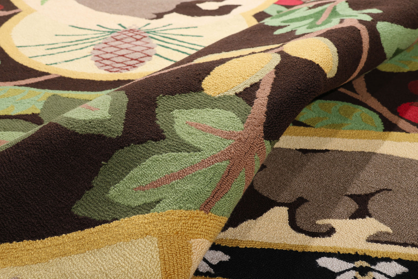 13 x 15 Vintage Sarah Gayle Carter Black Forest Hooked Rug 79239