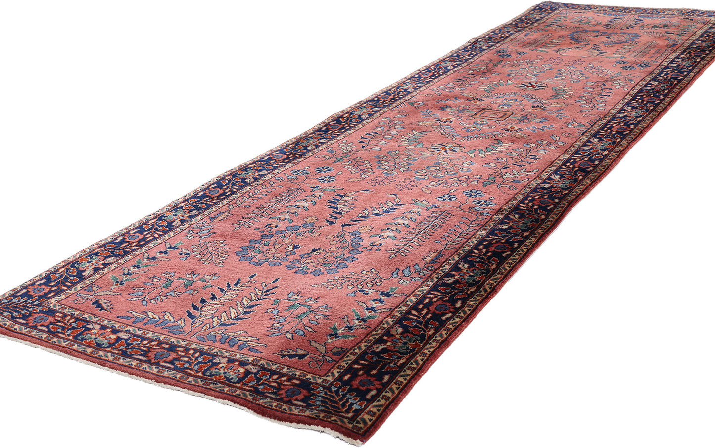 3 x 10 Vintage Indian Sarouk Rug 79274