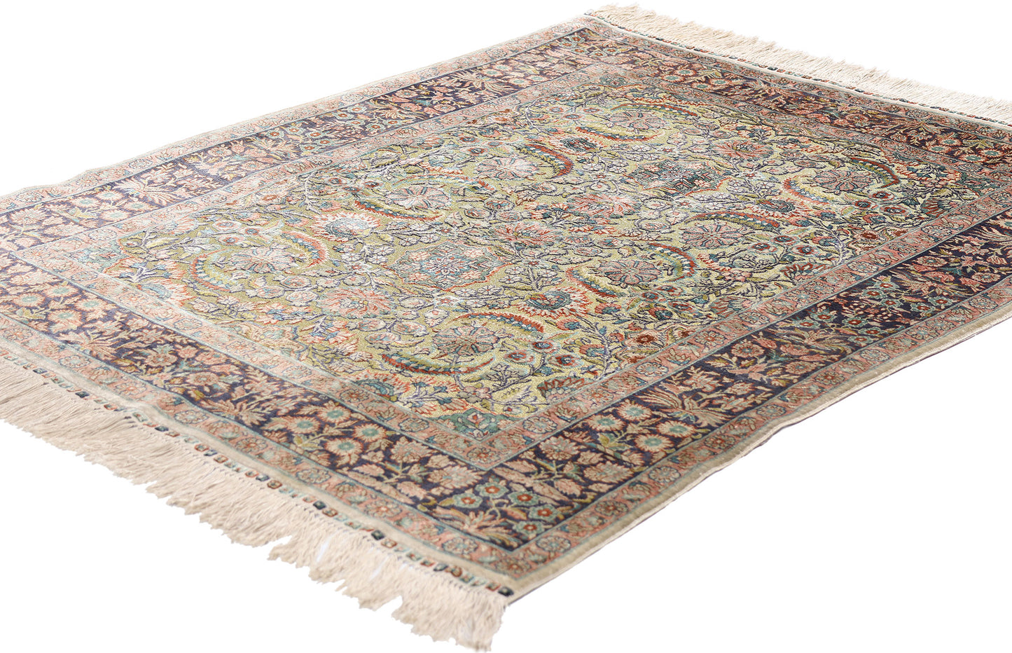 3 x 4 Vintage Turkish Silk Hereke Rug 79238