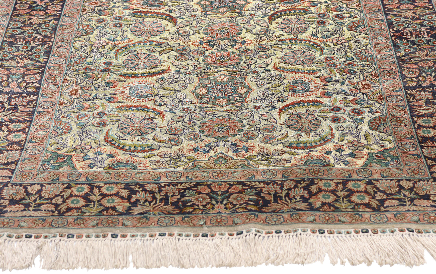 3 x 4 Vintage Turkish Silk Hereke Rug 79238