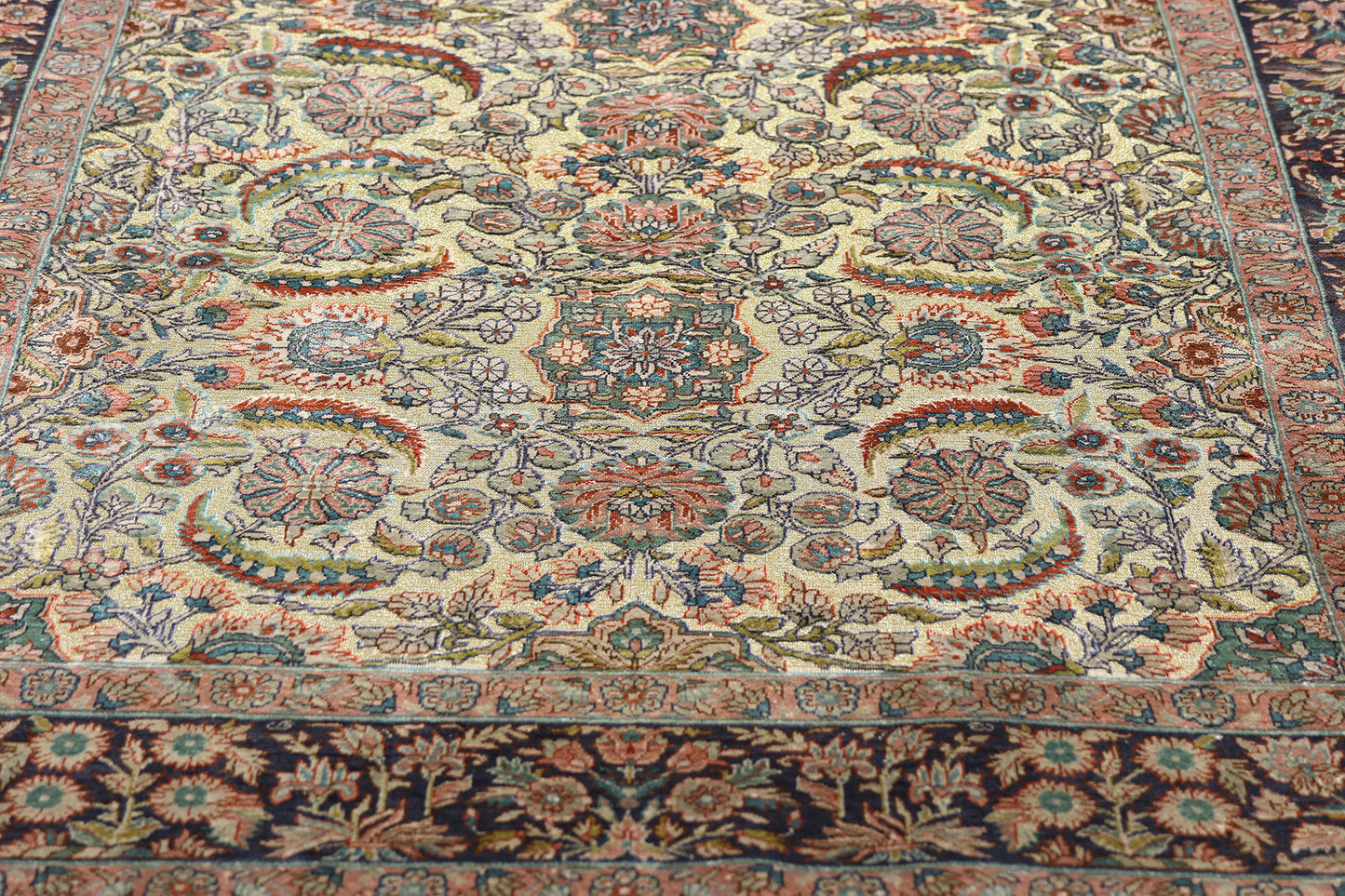 3 x 4 Vintage Turkish Silk Hereke Rug 79238