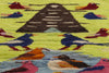2 x 2 Chartreuse Vintage South American Peruvian Kilim Rug 79302
