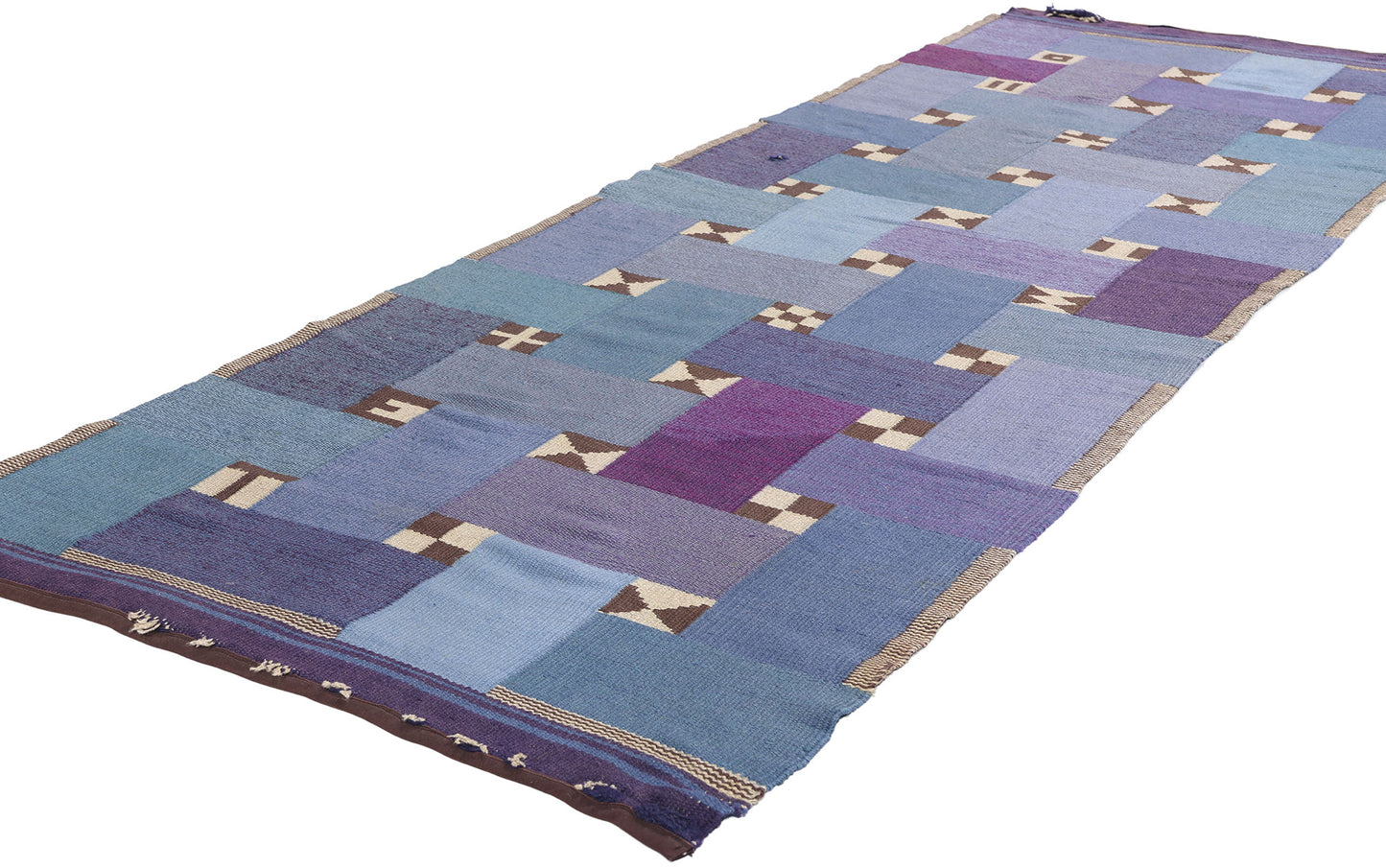 3 x 8 Vintage Scandinavian Swedish Rollakan Rug 79063