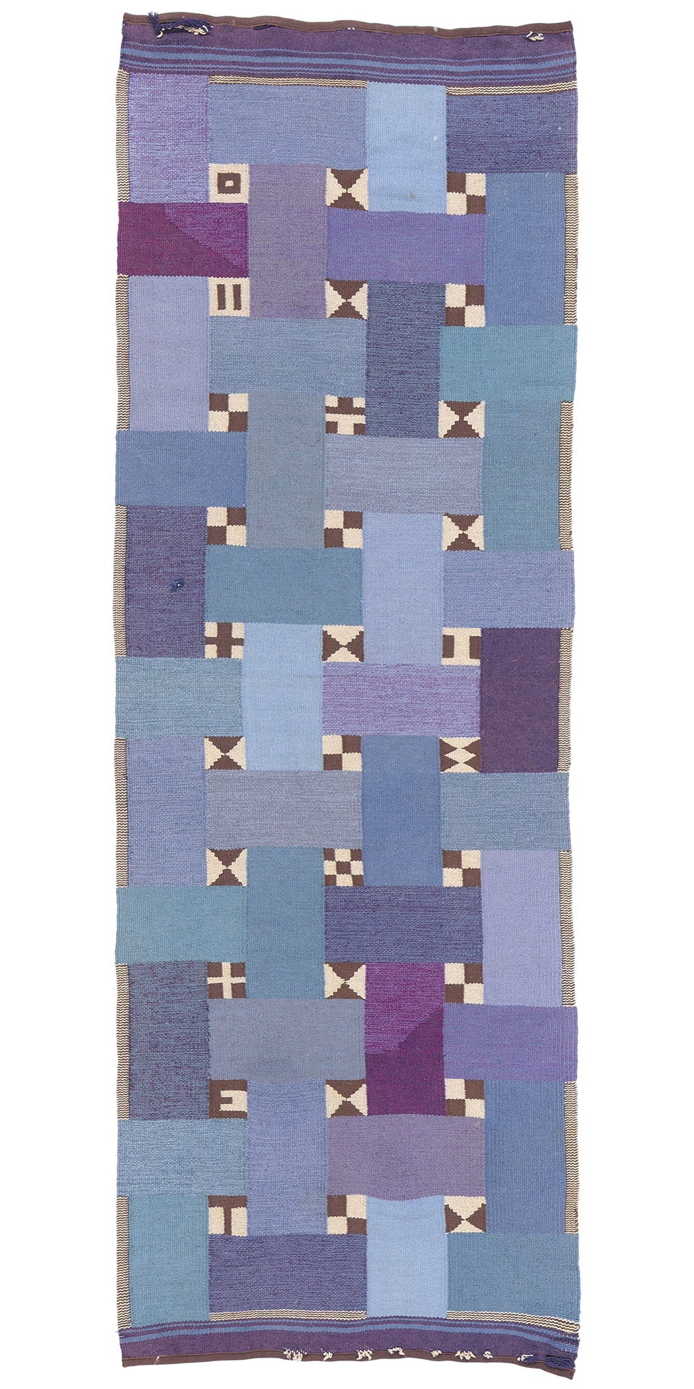 3 x 8 Vintage Scandinavian Swedish Rollakan Rug 79063