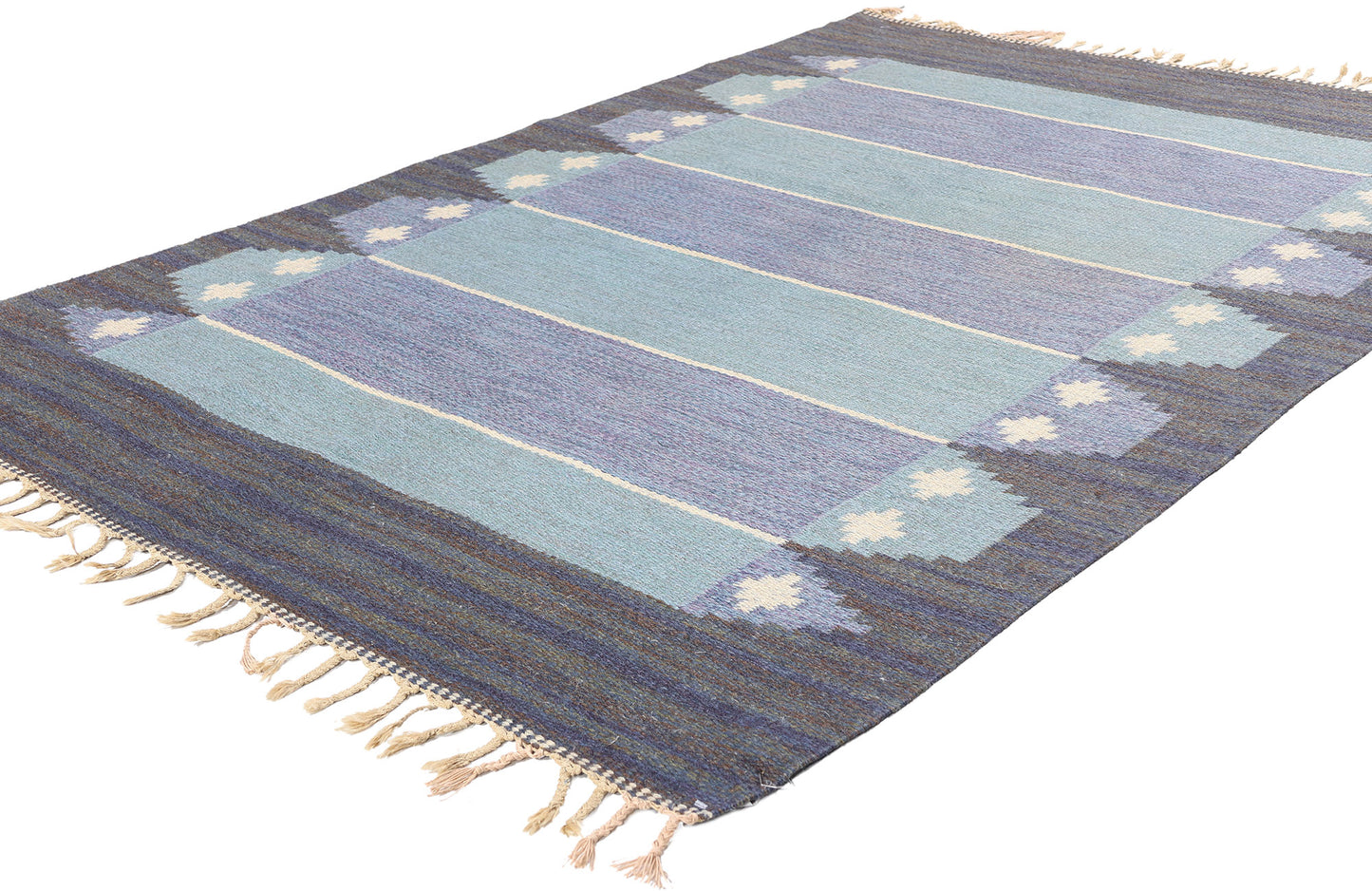 4 x 7 Vintage Swedish Scandinavian Rollakan Rug 79044