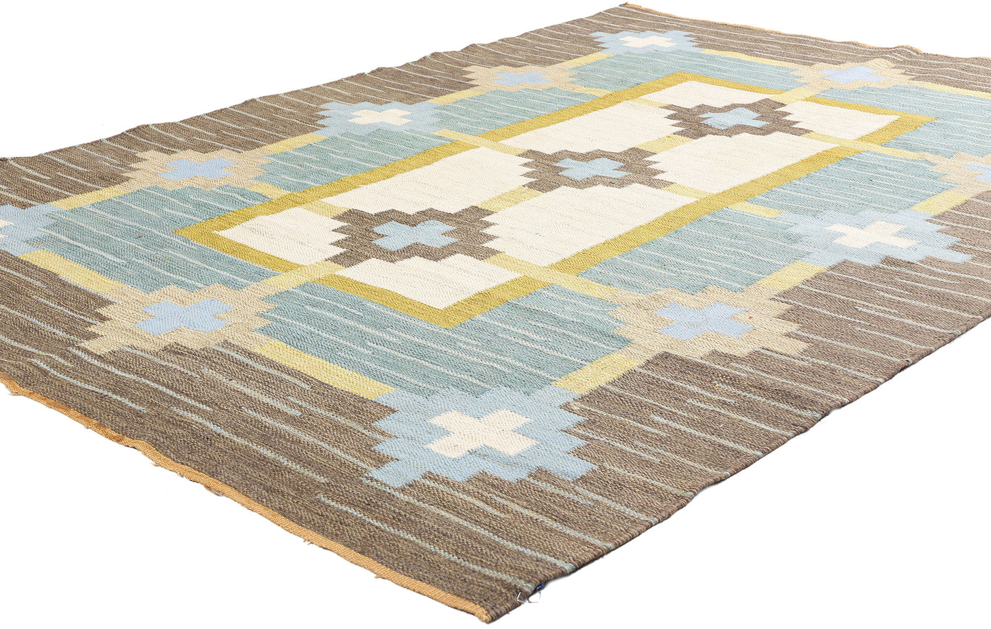 6 x 8 Sverker Greuholm Vintage Swedish Rollakan Rug 79047