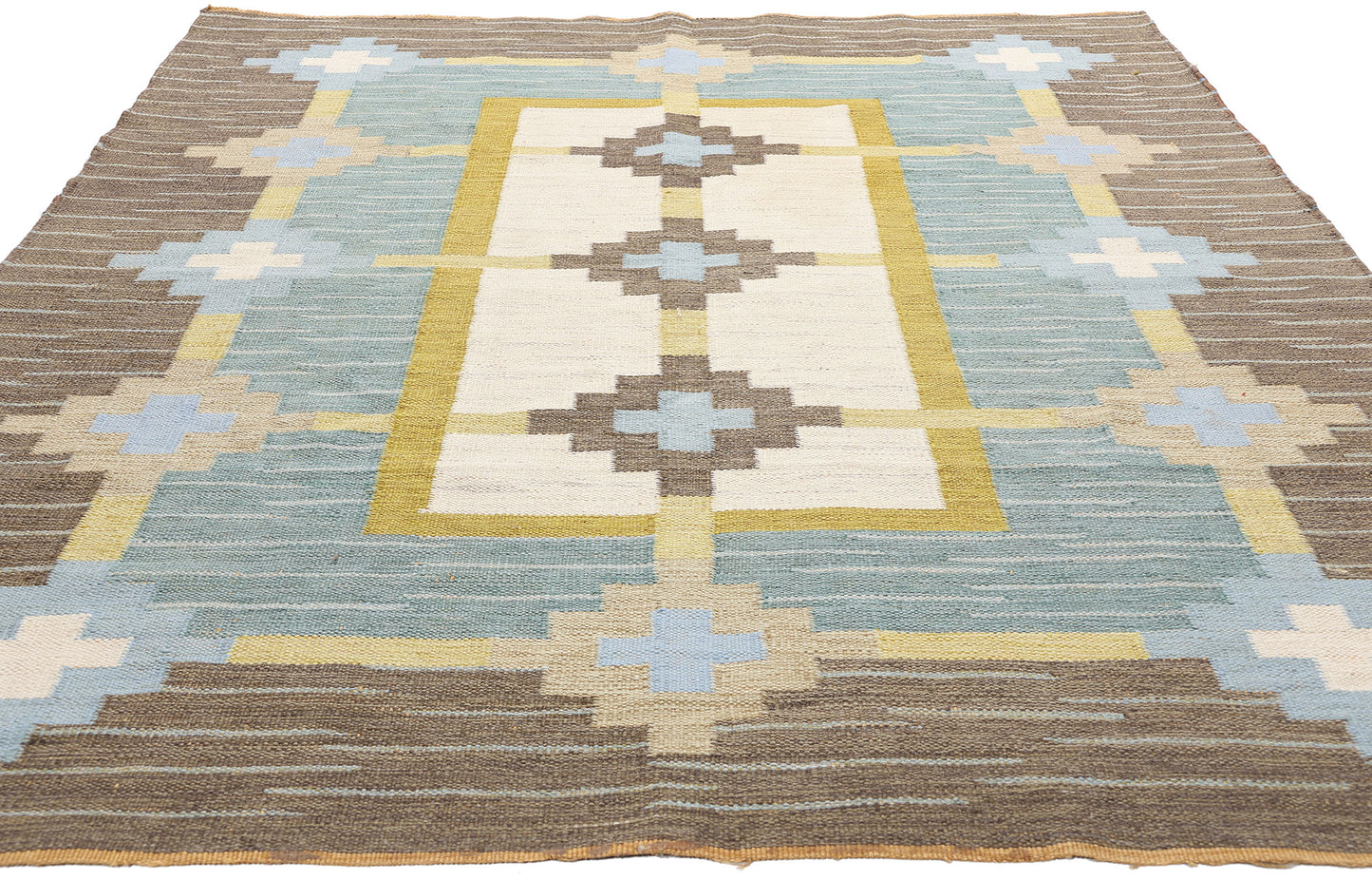6 x 8 Sverker Greuholm Vintage Swedish Rollakan Rug 79047