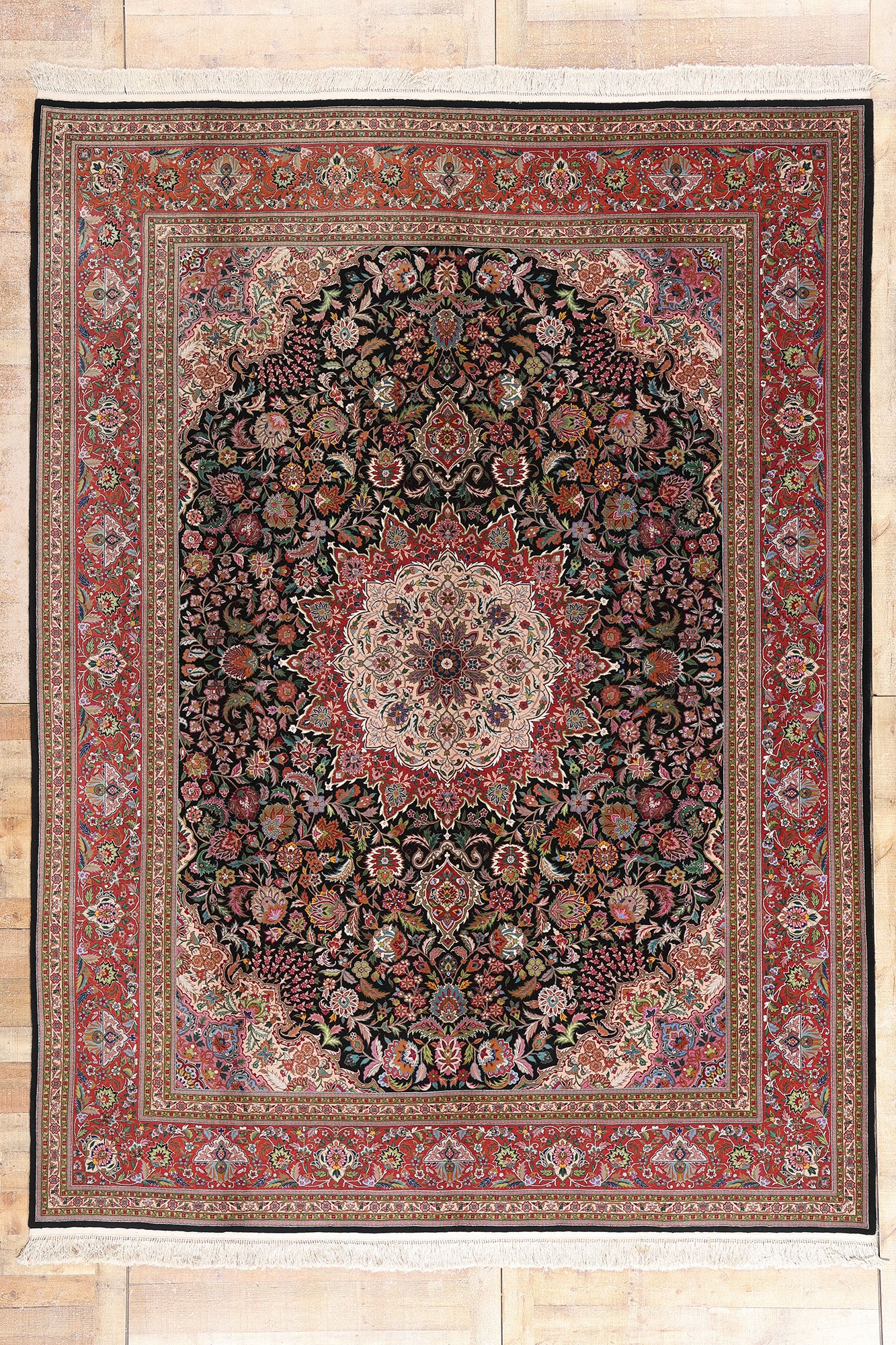 9 x 12 Vintage Chinese Tabriz Rug 77256